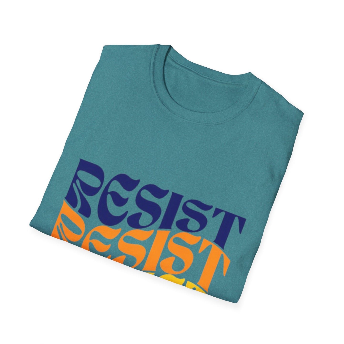 Unisex Softstyle T-Shirt - Bold 'RESIST' Graphic Tee for Activism and Empowerment