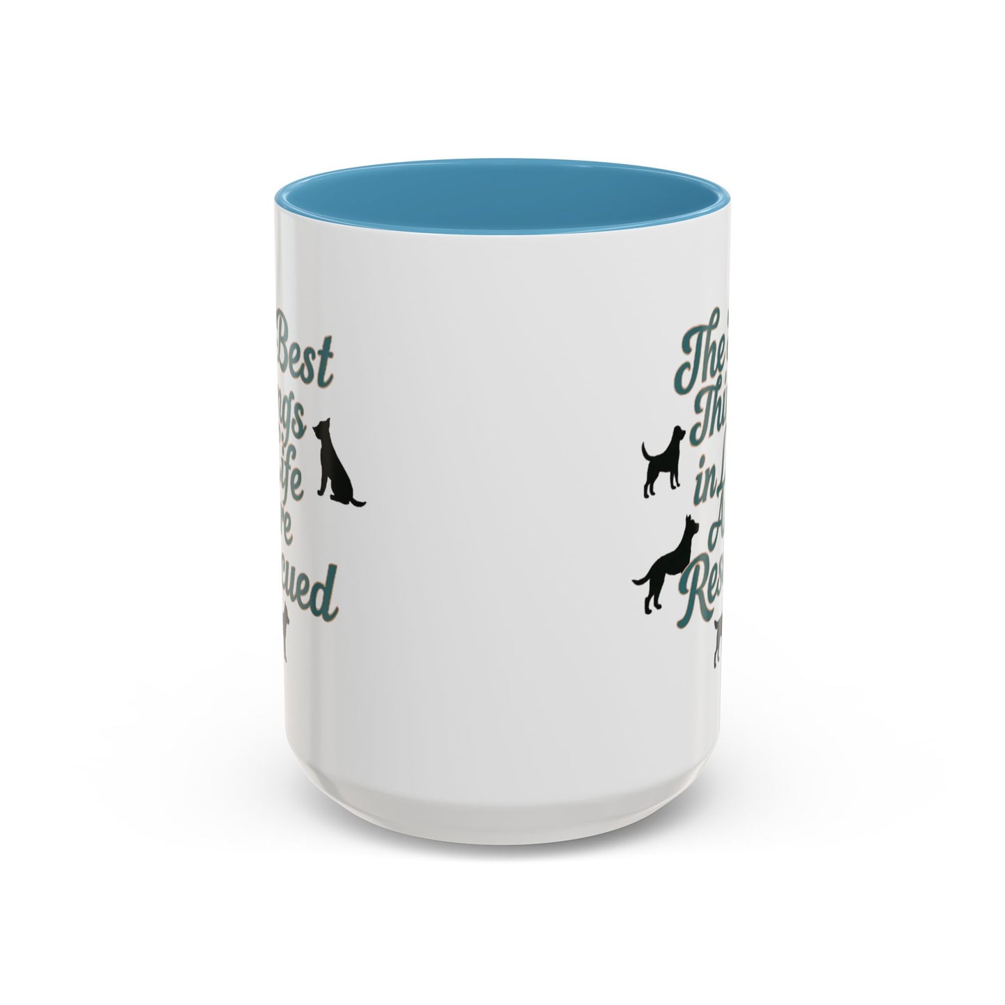 Rescue Dog Coffee Mug, Pet Lover Gift, Animal Adoption Mug, Inspirational Tea Cup, Dog Mom Mug, Black Handle Coffee Cup