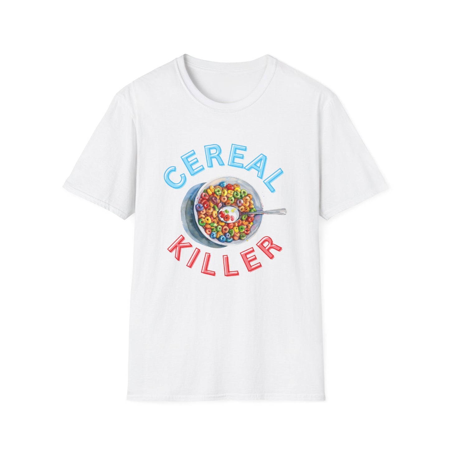 Cereal Killer Unisex Softstyle T-Shirt - Fun Humor Tee for Breakfast Lovers
