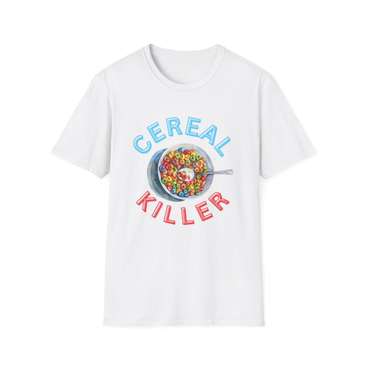 Cereal Killer Unisex Softstyle T-Shirt - Fun Humor Tee for Breakfast Lovers