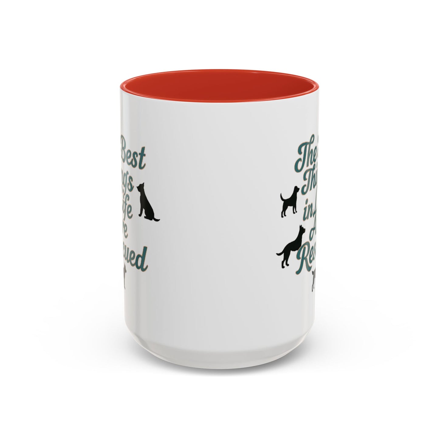 Rescue Dog Coffee Mug, Pet Lover Gift, Animal Adoption Mug, Inspirational Tea Cup, Dog Mom Mug, Black Handle Coffee Cup