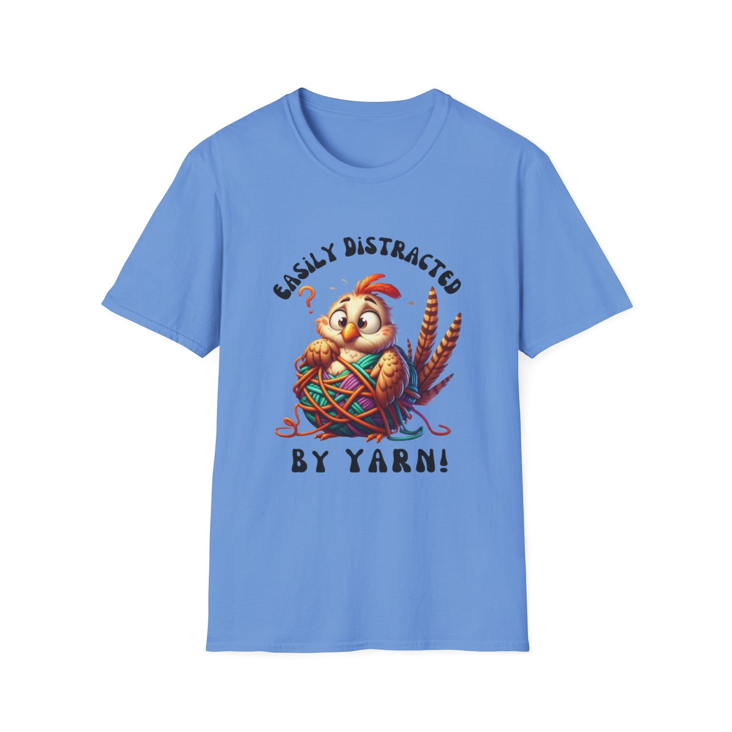 Easily Distracted By Yarn Unisex Softstyle T-Shirt for Yarn Lovers