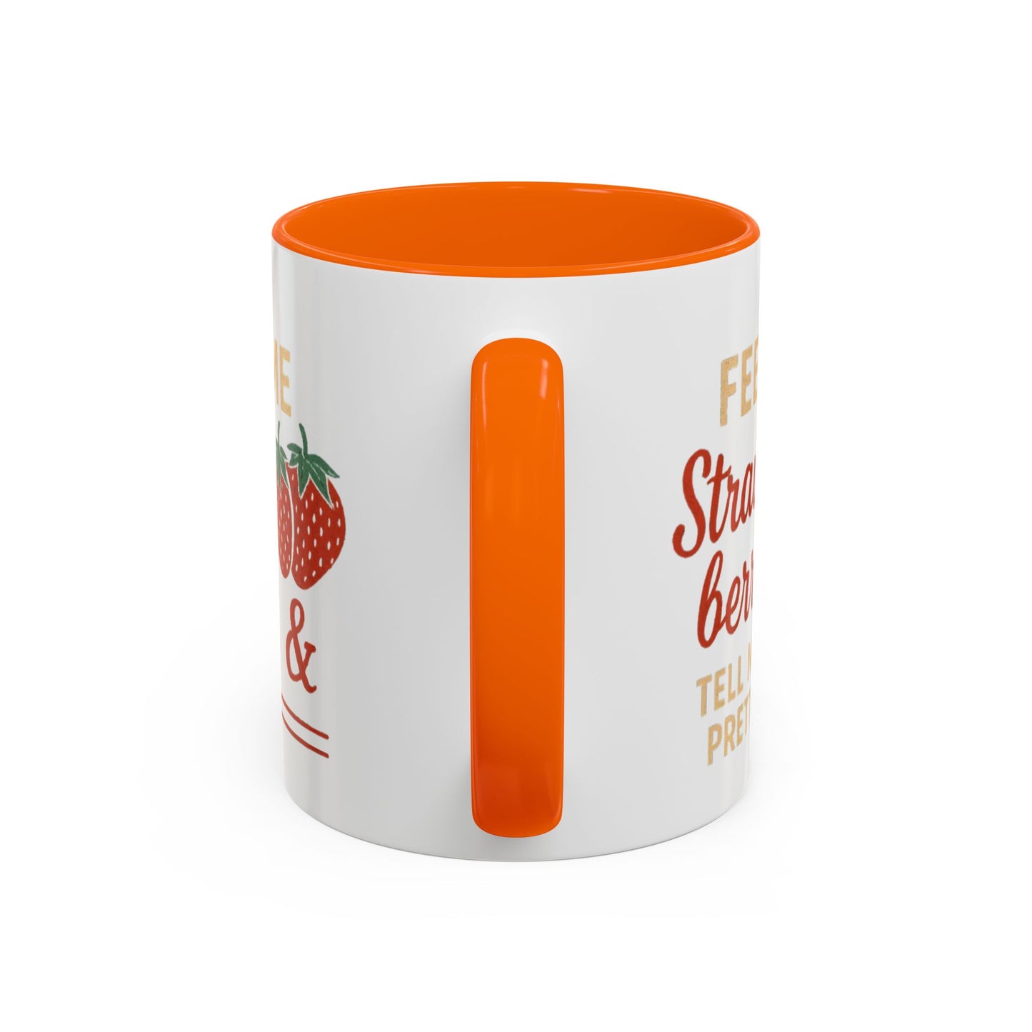 Cute Strawberry Themed Accent Coffee Mug - Perfect for Gifts, Home, Kitchen, Birthday, Fun Quotes