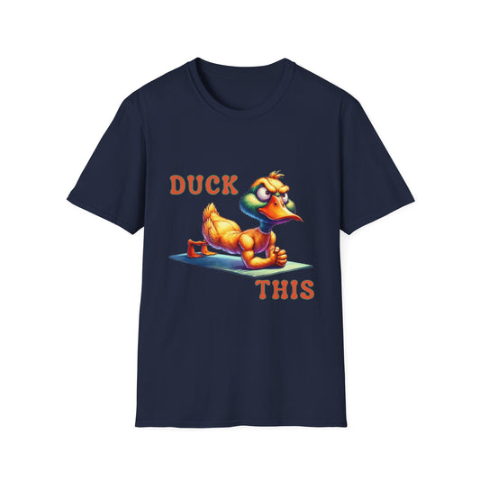 Funny Duck Gym Unisex Softstyle T-Shirt - Perfect for Fitness Lovers & Gift Giving