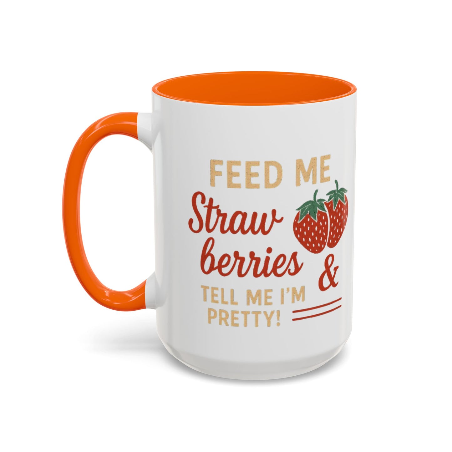Cute Strawberry Themed Accent Coffee Mug - Perfect for Gifts, Home, Kitchen, Birthday, Fun Quotes
