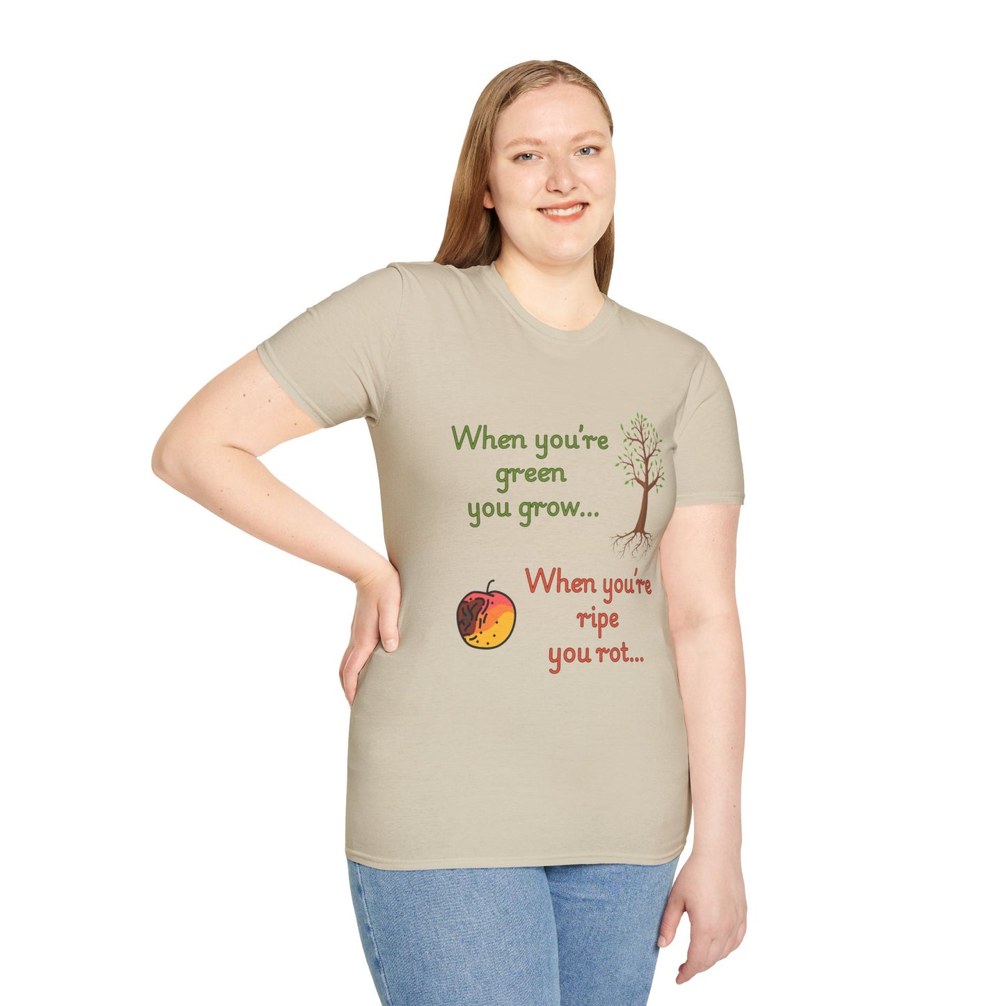 Humorous Growth Quote Unisex Softstyle T-Shirt