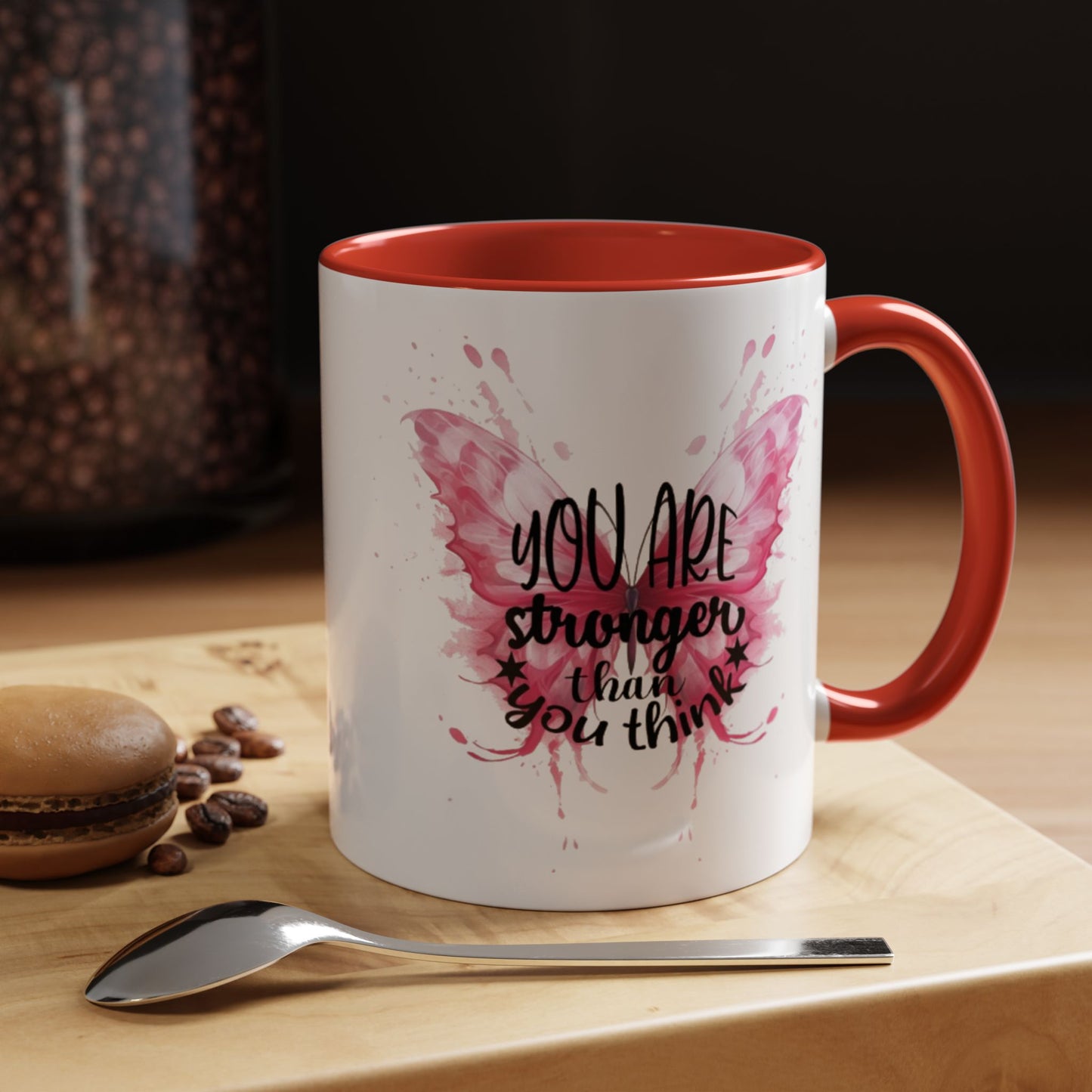 Inspirational Butterfly Coffee Mug, Empowerment Gift, Motivational Drinkware, Self-Care Mug, Butterfly Decor, Pink Mug