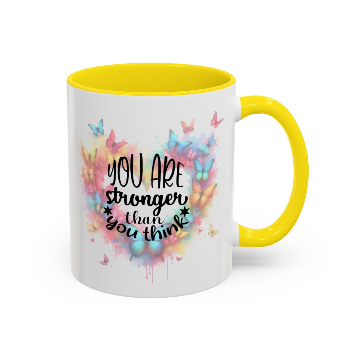 Inspirational Butterfly Coffee Mug, Motivational Gift for Friends, Colorful Mug for Tea Lover, Positive Affirmation, Self-Care Sip