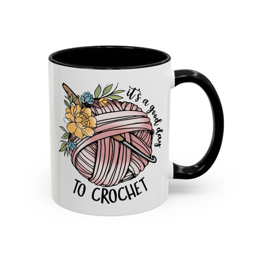 Crochet Lover's Accent Coffee Mug - Perfect Gift for Crafters, Yarn Enthusiasts, Mother's Day, Birthday, or Just Because!