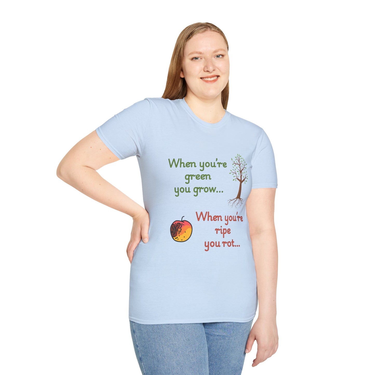 Humorous Growth Quote Unisex Softstyle T-Shirt