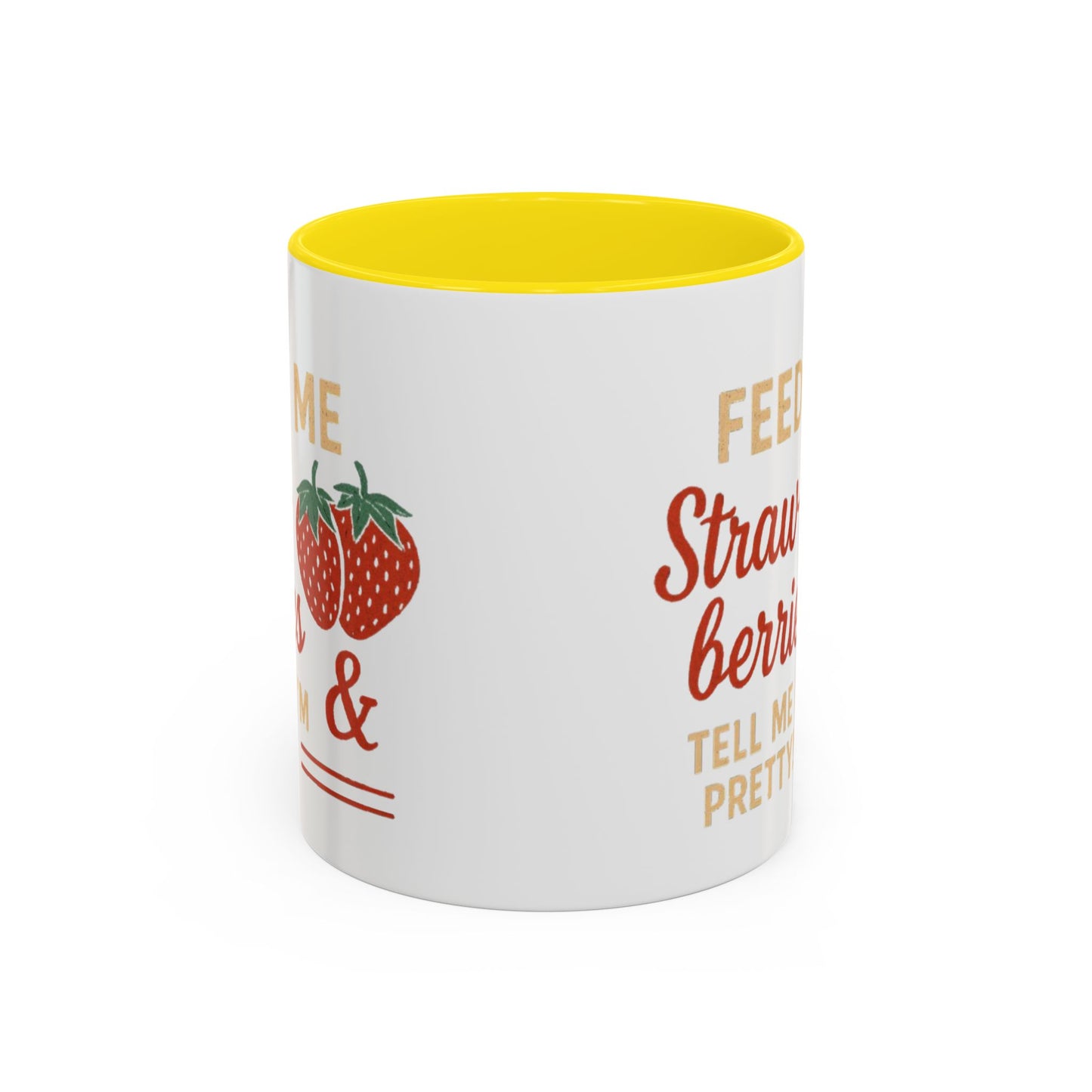 Cute Strawberry Themed Accent Coffee Mug - Perfect for Gifts, Home, Kitchen, Birthday, Fun Quotes