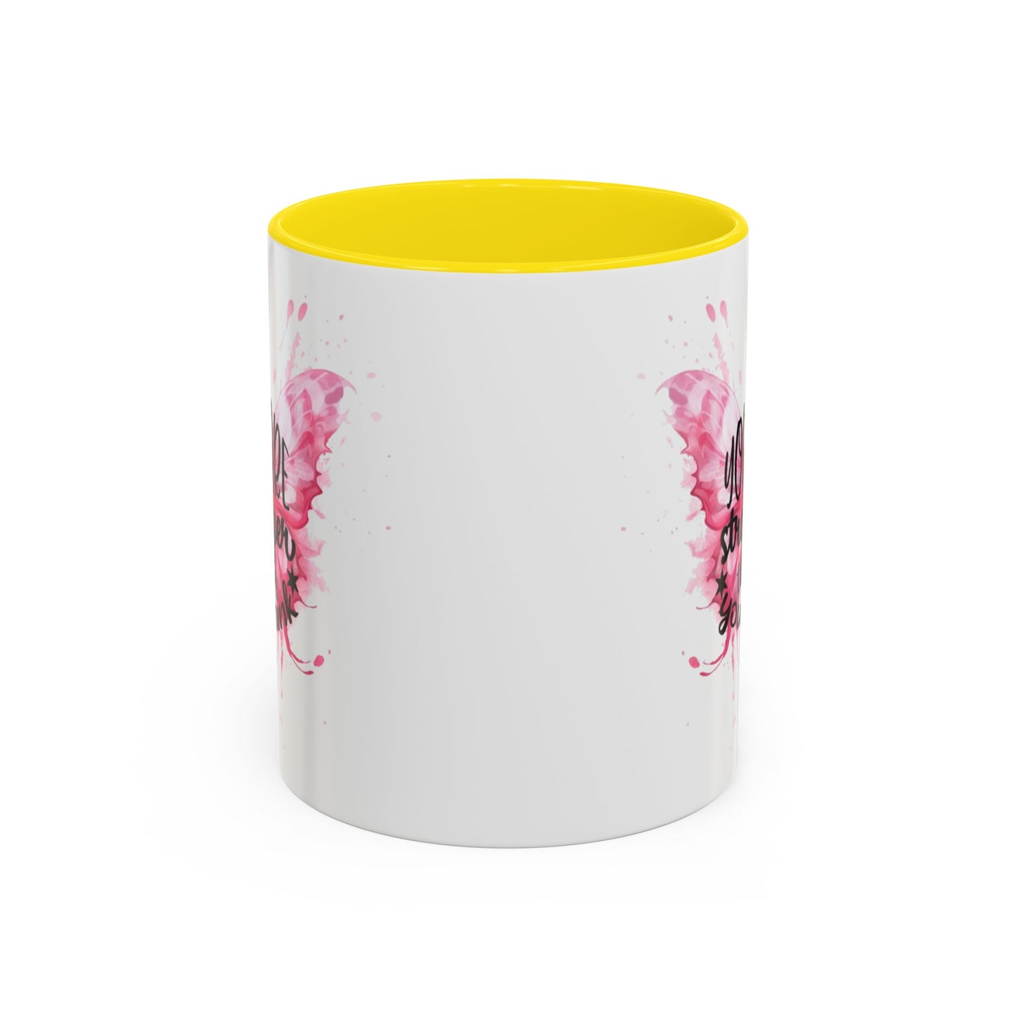 Inspirational Butterfly Coffee Mug, Empowerment Gift, Motivational Drinkware, Self-Care Mug, Butterfly Decor, Pink Mug
