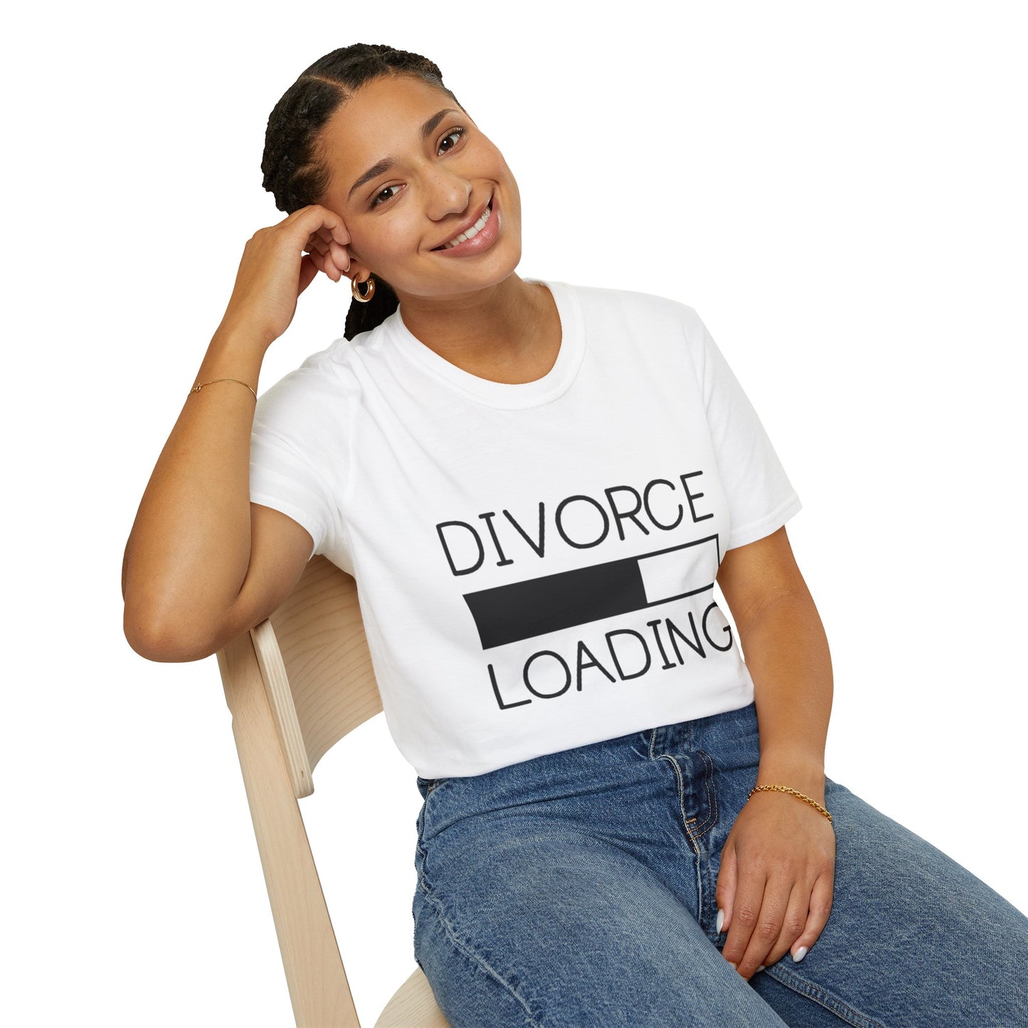 Divorce Loading Unisex Softstyle T-Shirt - Humorous Graphic Tee for the Newly Single