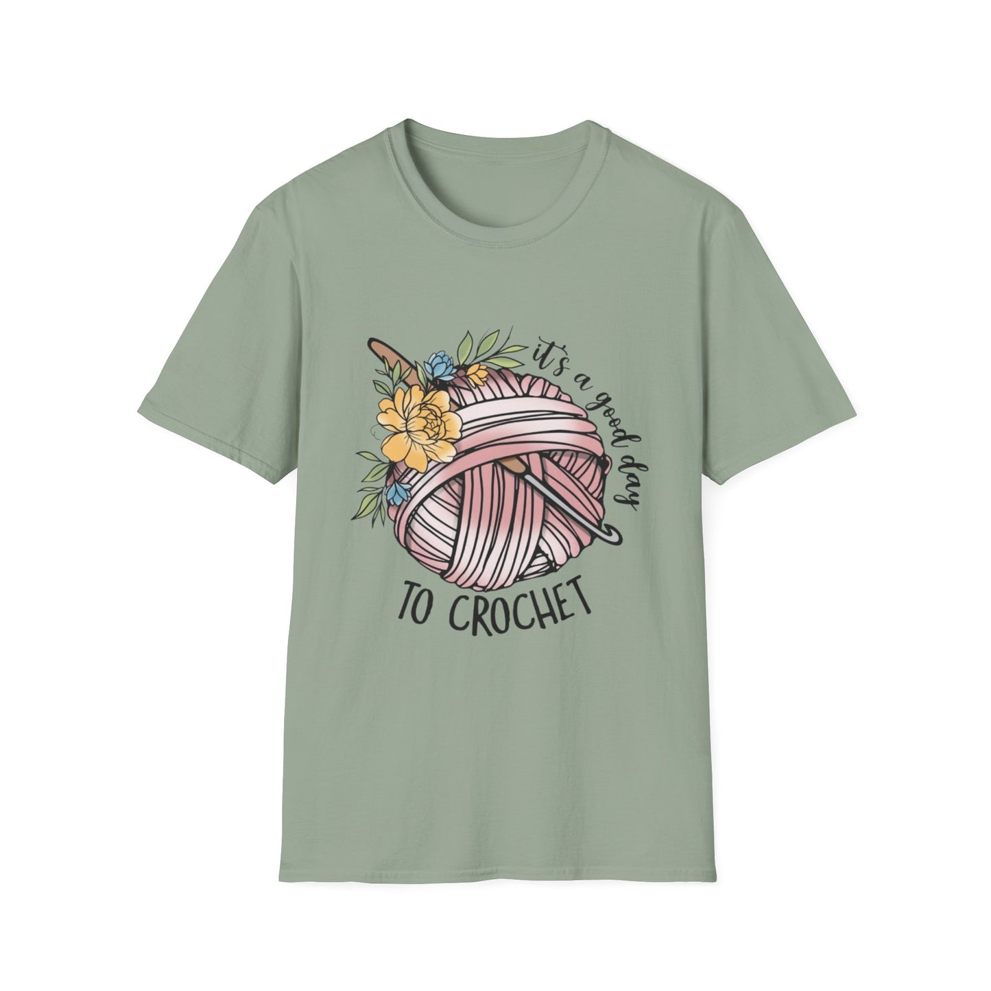 Crochet Lover's Unisex Softstyle T-Shirt - Perfect Gift for Crafters, Summer Tee, Handmade Art Apparel, Yarn Enthusiasts, Crochet Day!