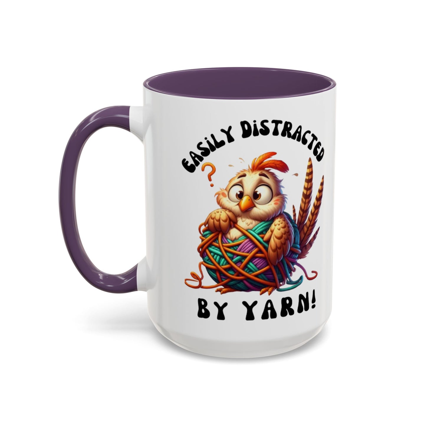 Whimsical Yarn Lover's Coffee Mug – Perfect Gift for Crafters, Crafting Enthusiasts, Cozy Home Decor, Fun Accent Mug