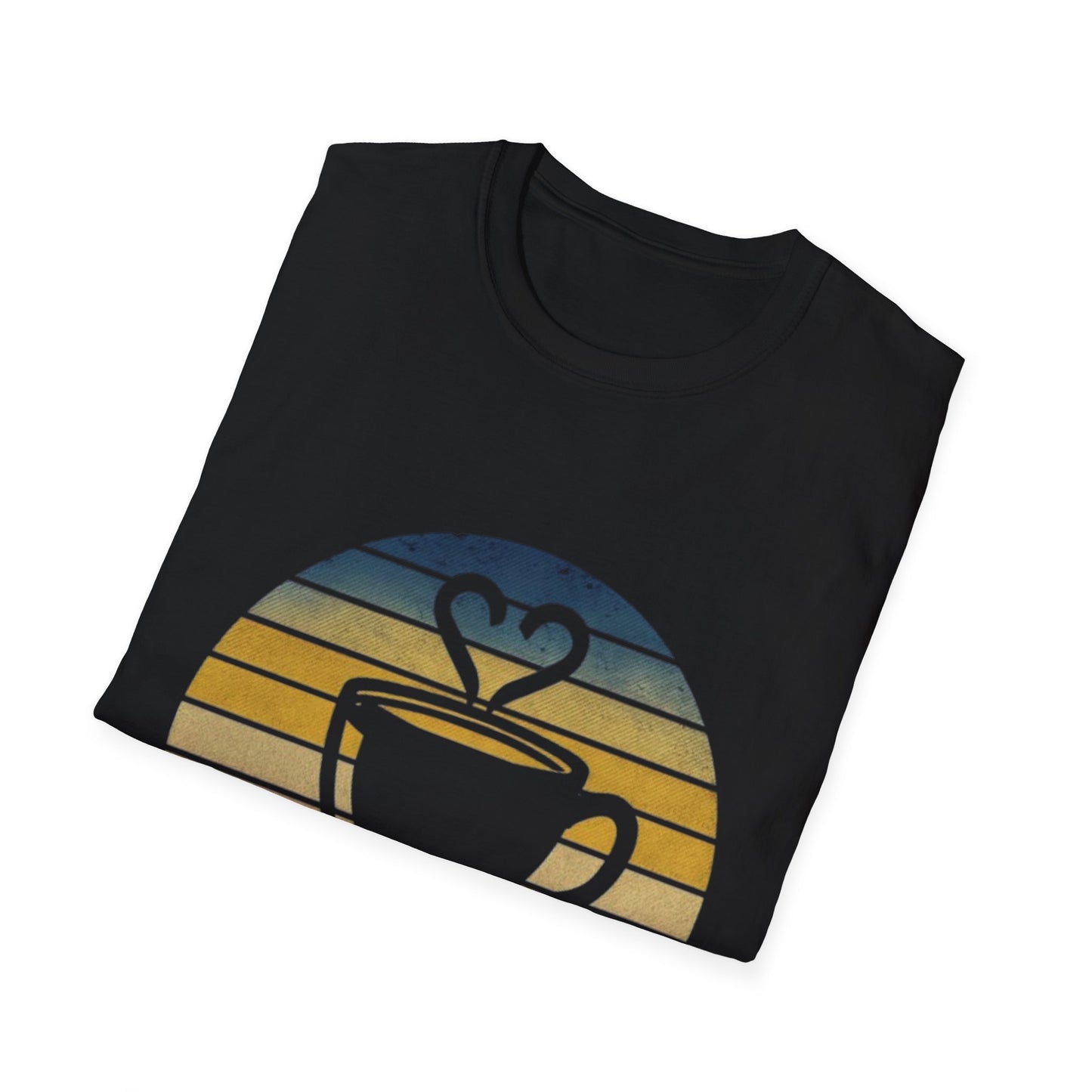Coffee and Love Unisex T-Shirt - Softstyle Retro Design for Coffee Lovers