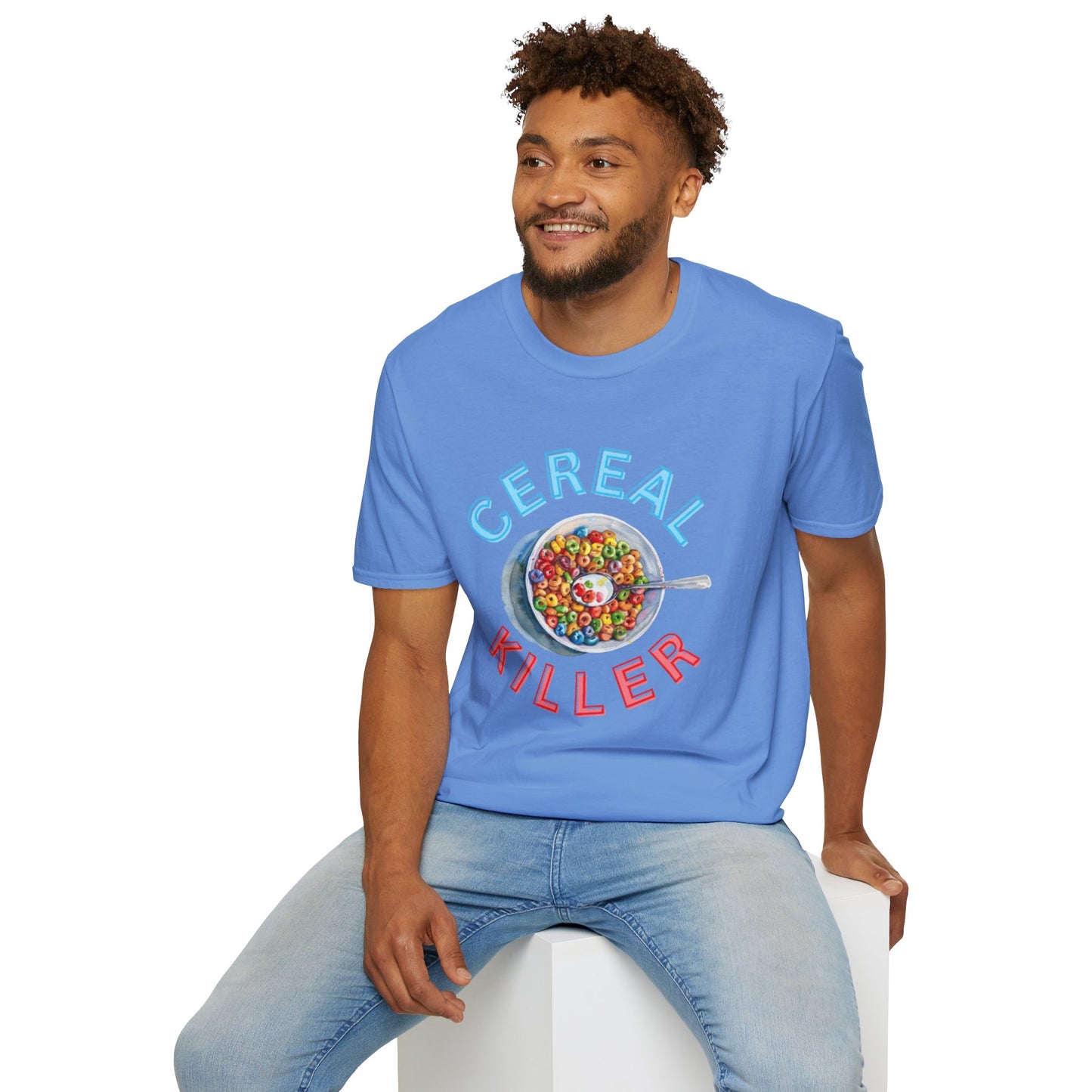 Cereal Killer Unisex Softstyle T-Shirt - Fun Humor Tee for Breakfast Lovers