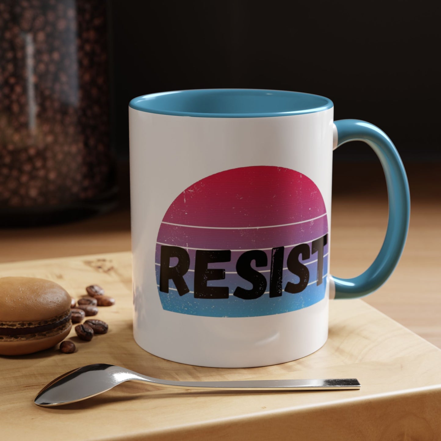 Colorful Resist Coffee Mug, Motivational Mug for Empowerment, Perfect Gift for Activists, Inspirational Kitchenware, 11oz 15oz