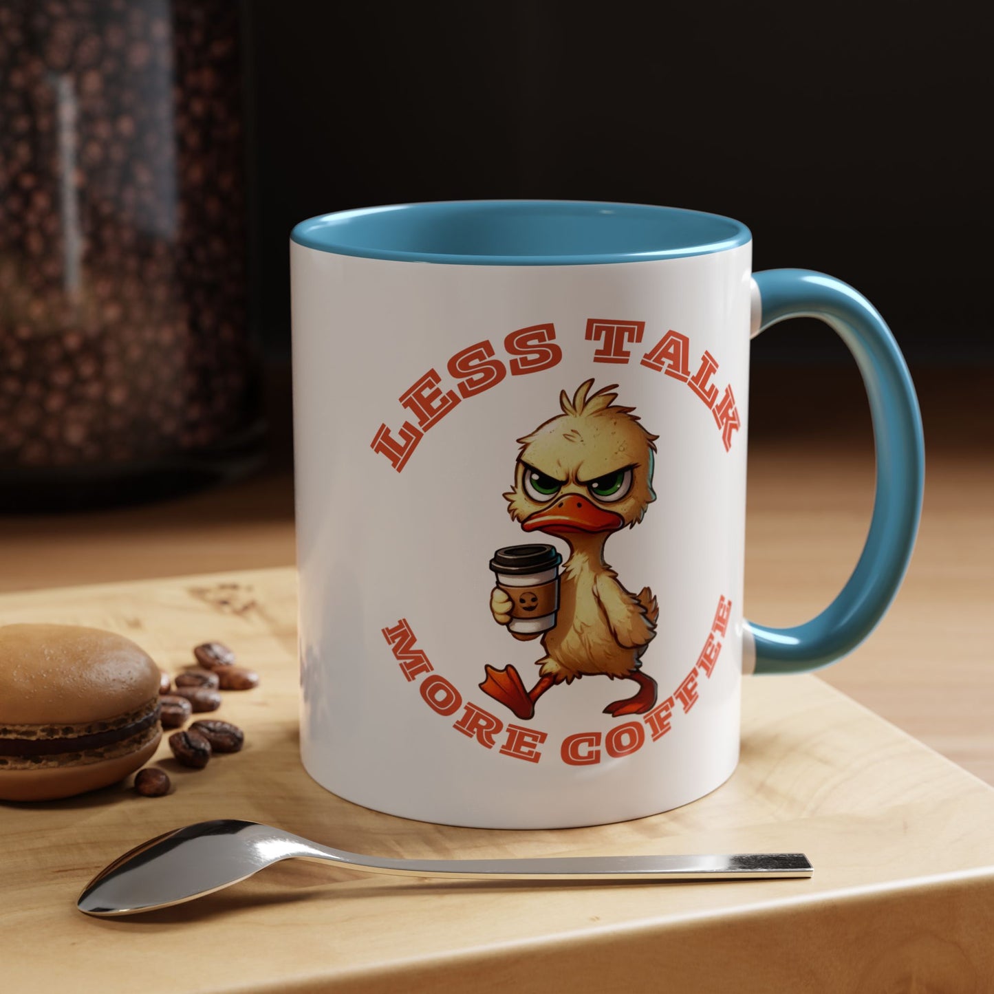 Funny Duck Coffee Mug - Less Talk More Coffee - Perfect for Coffee Lovers