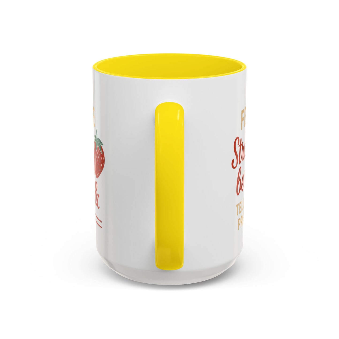 Cute Strawberry Themed Accent Coffee Mug - Perfect for Gifts, Home, Kitchen, Birthday, Fun Quotes