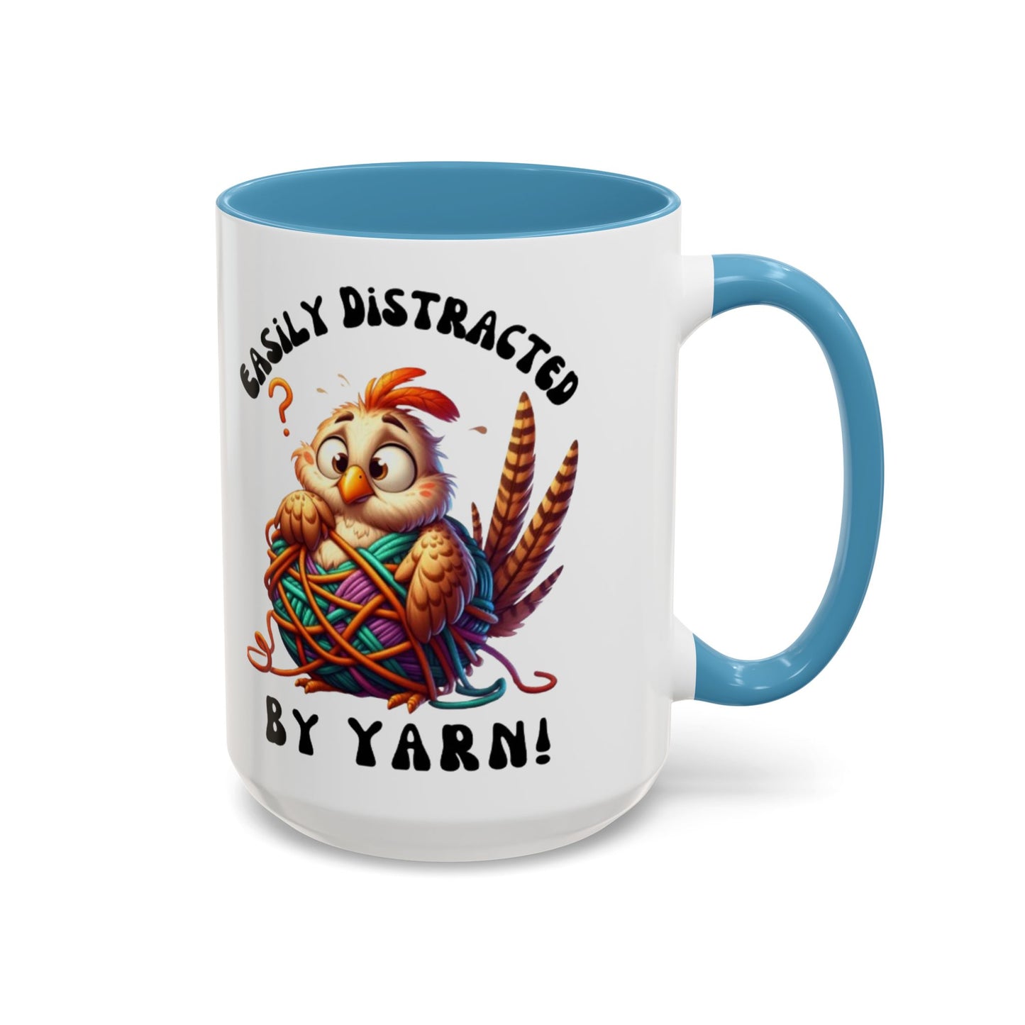 Whimsical Yarn Lover's Coffee Mug – Perfect Gift for Crafters, Crafting Enthusiasts, Cozy Home Decor, Fun Accent Mug