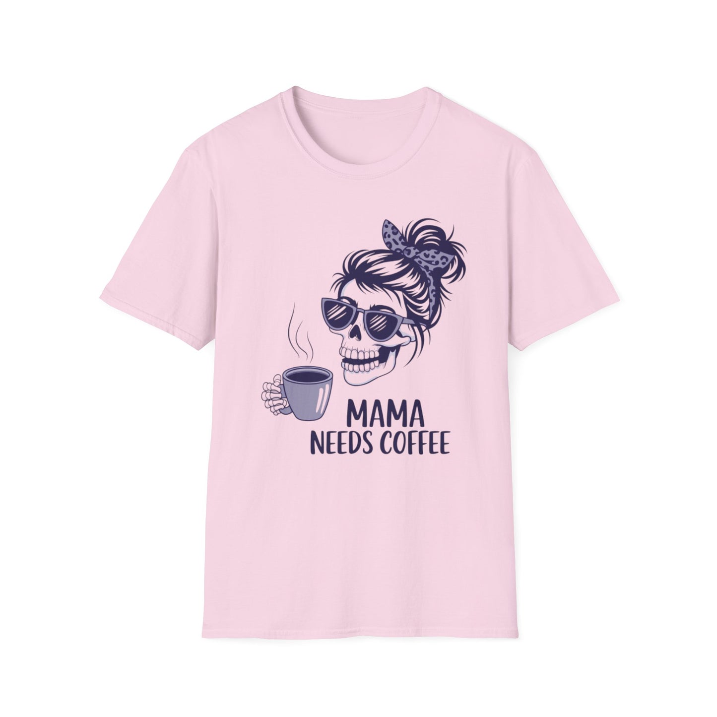 Mama Needs Coffee Unisex Softstyle T-Shirt - Fun Casual Tee for Coffee Lovers