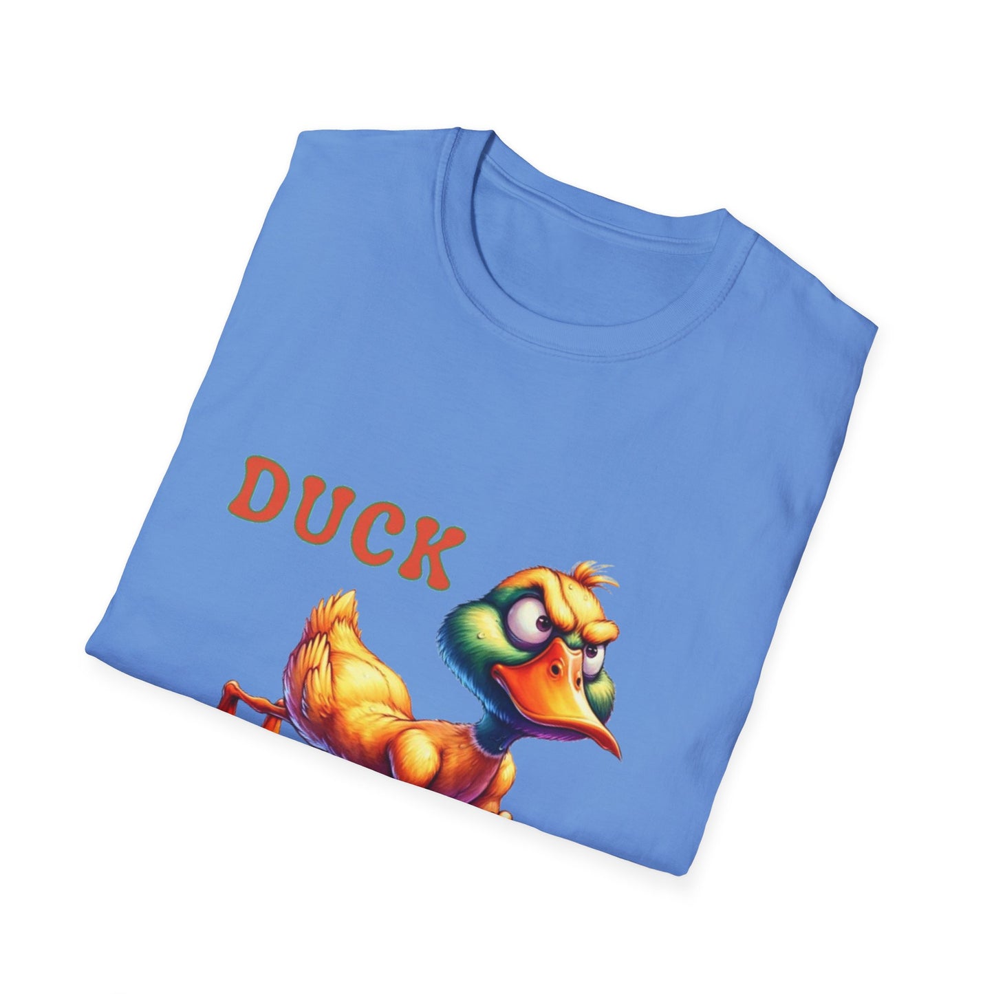 Funny Duck Gym Unisex Softstyle T-Shirt - Perfect for Fitness Lovers & Gift Giving