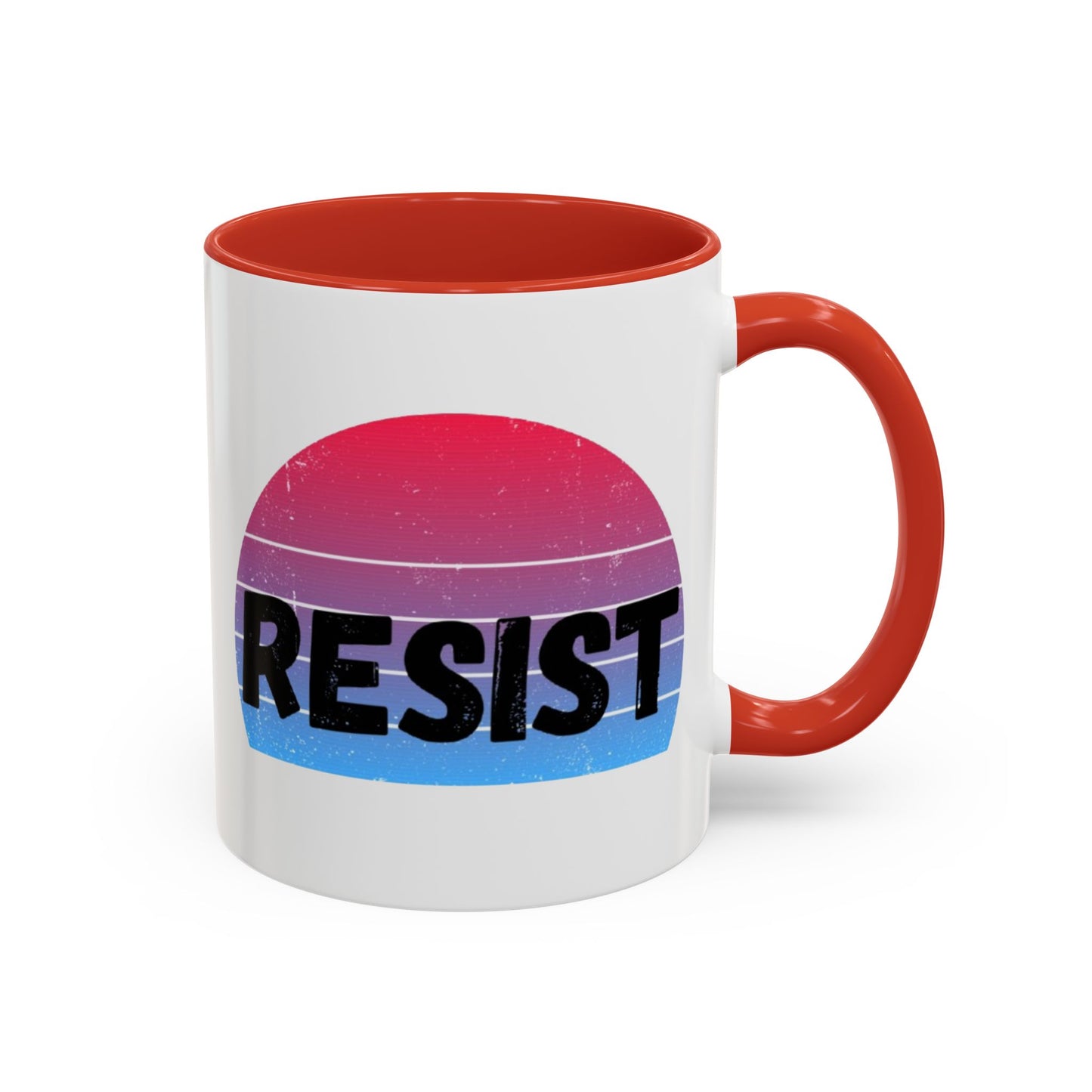 Colorful Resist Coffee Mug, Motivational Mug for Empowerment, Perfect Gift for Activists, Inspirational Kitchenware, 11oz 15oz