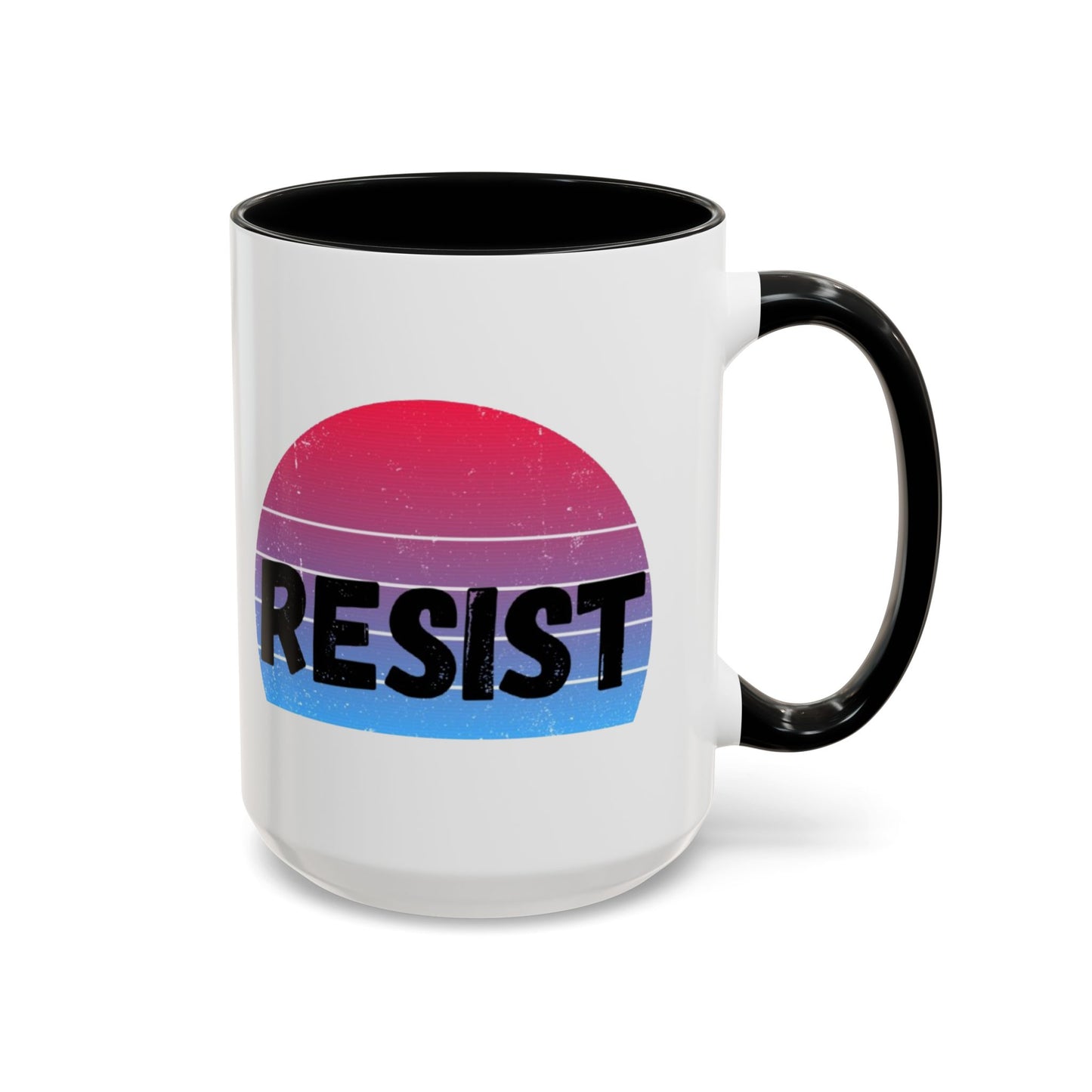 Colorful Resist Coffee Mug, Motivational Mug for Empowerment, Perfect Gift for Activists, Inspirational Kitchenware, 11oz 15oz
