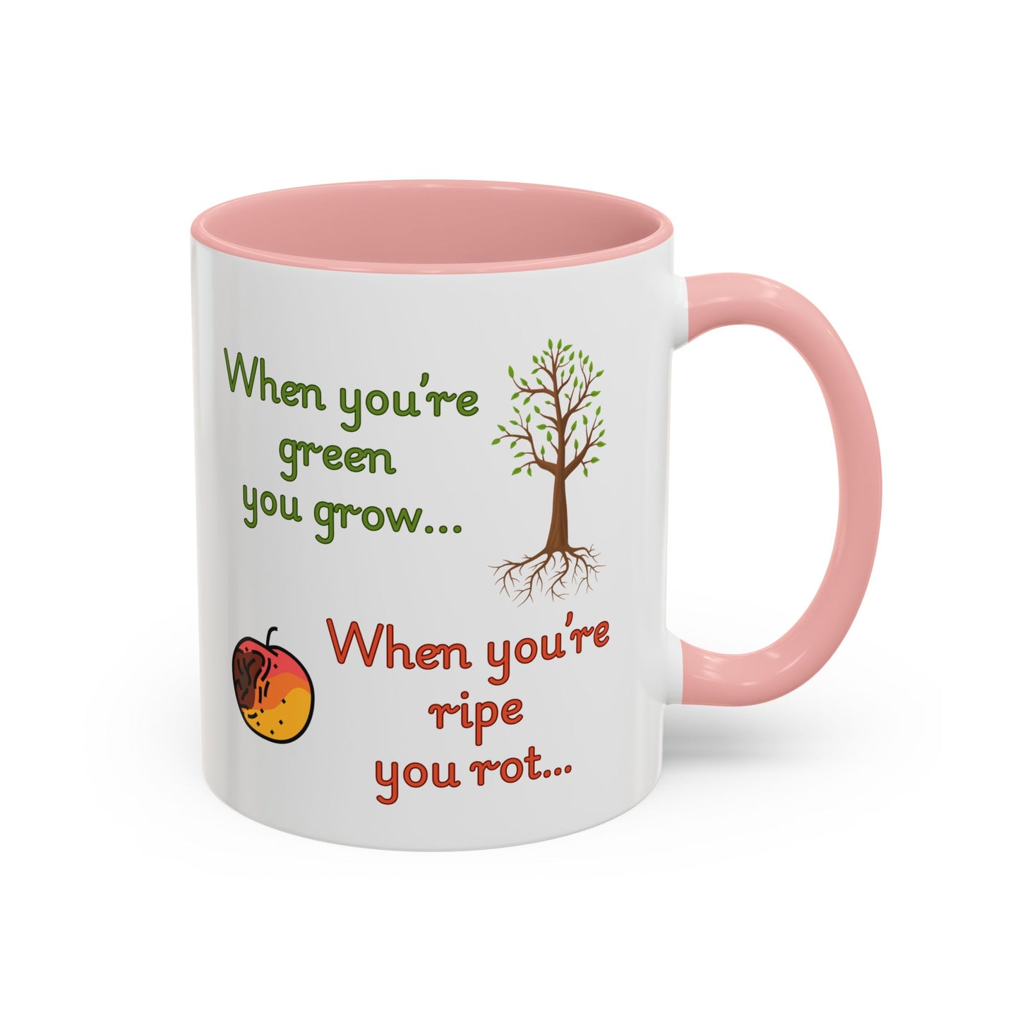 Inspirational Coffee Mug, Motivational Gift, Green and Ripe Quote, Nature Lover's Essential, Funny Office Mug