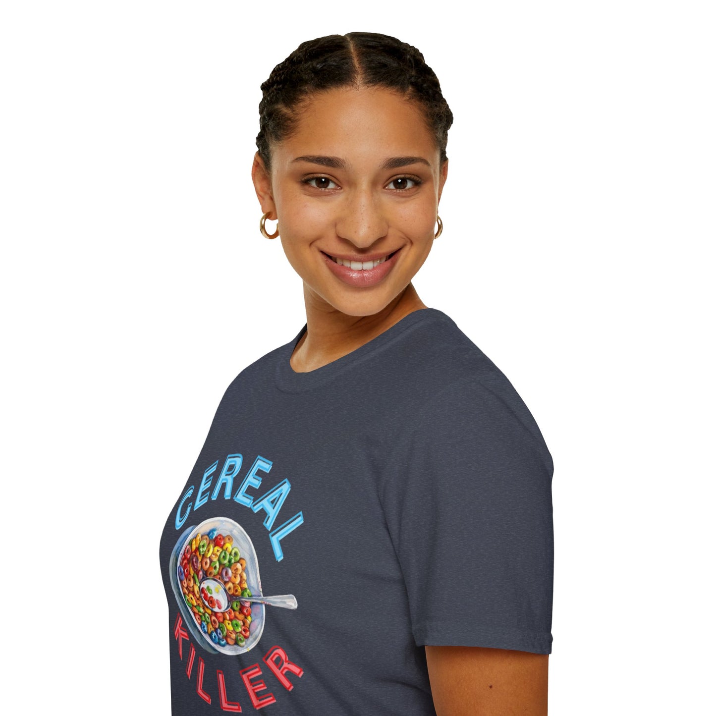 Cereal Killer Unisex Softstyle T-Shirt - Fun Humor Tee for Breakfast Lovers