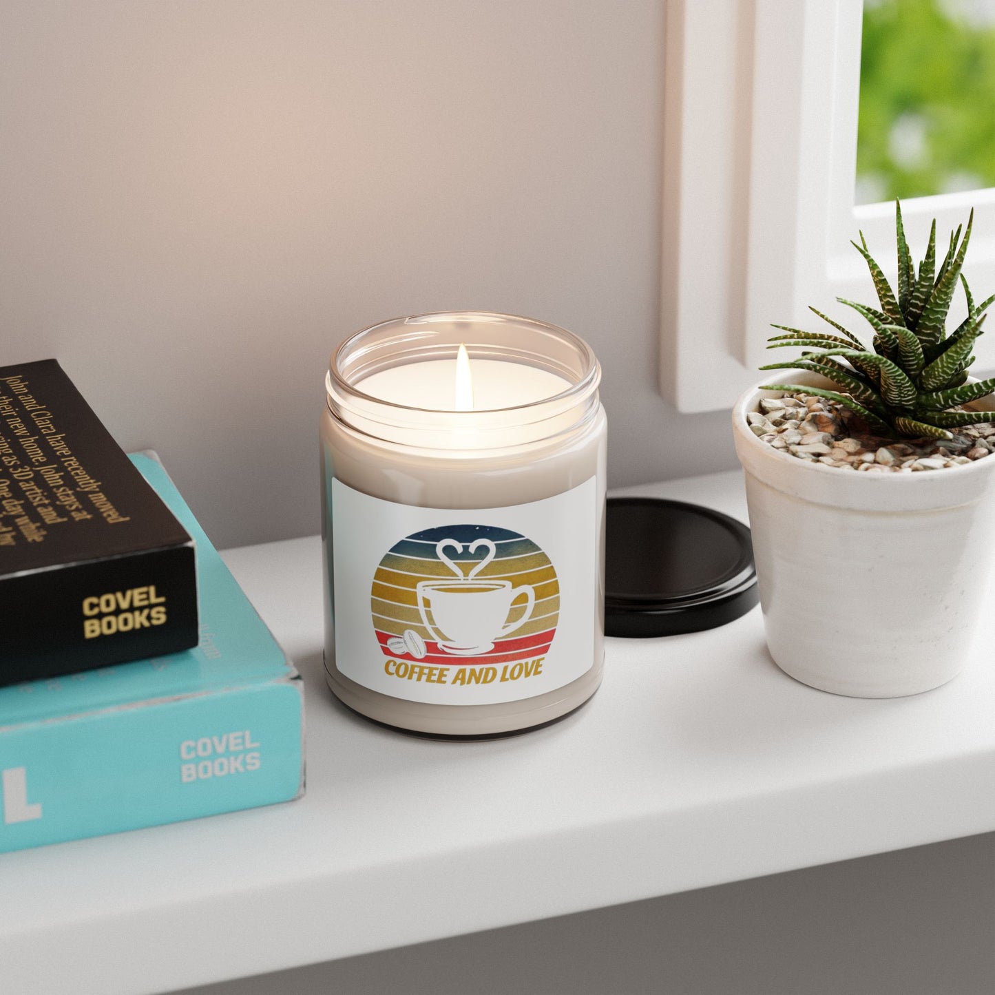 Coffee and Love Scented Soy Candle | Cozy Home Decor, Gift for Coffee Lovers, Aromatherapy, Relaxation, Self-Care