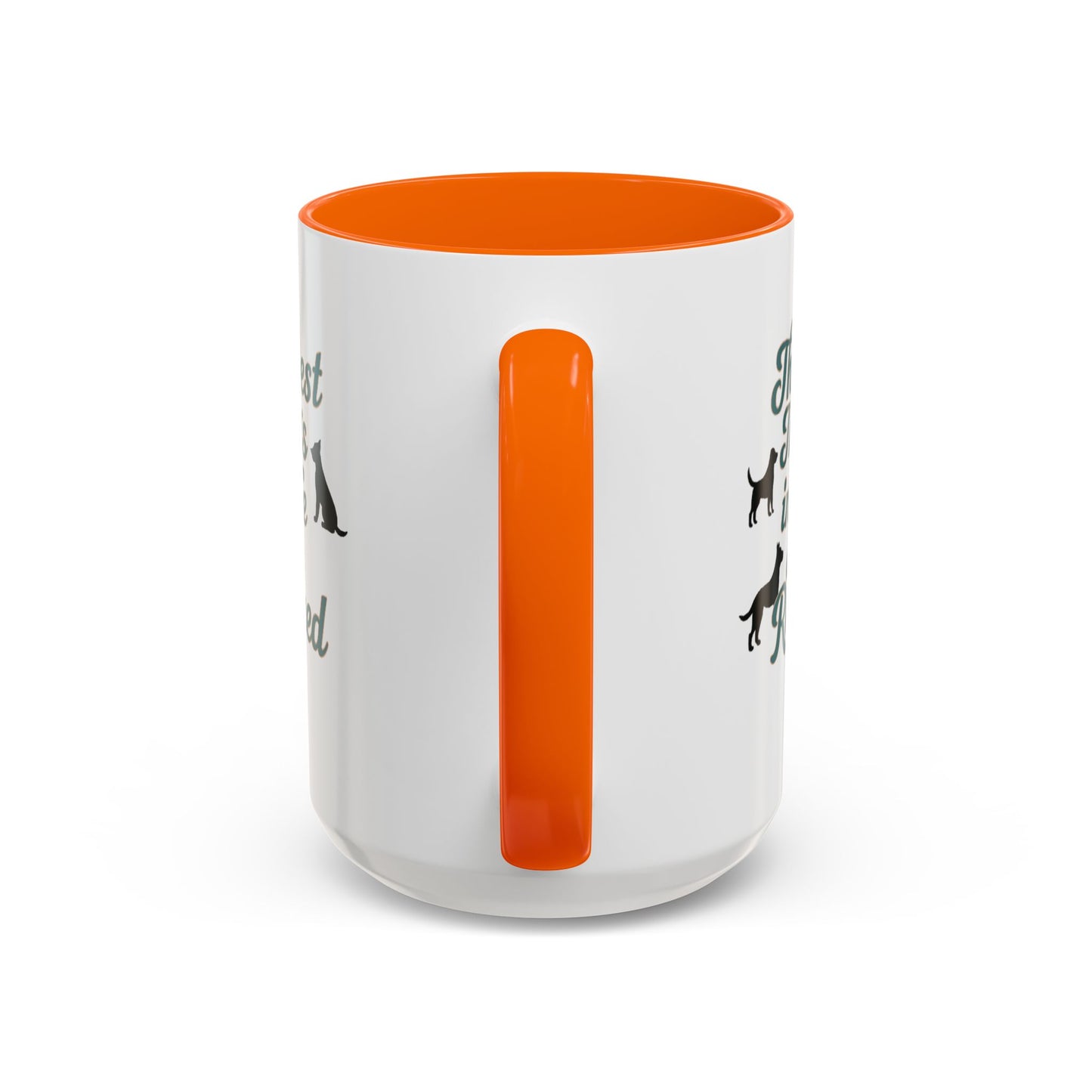 Rescue Dog Coffee Mug, Pet Lover Gift, Animal Adoption Mug, Inspirational Tea Cup, Dog Mom Mug, Black Handle Coffee Cup