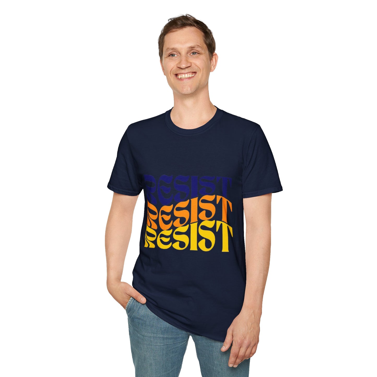Unisex Softstyle T-Shirt - Bold 'RESIST' Graphic Tee for Activism and Empowerment