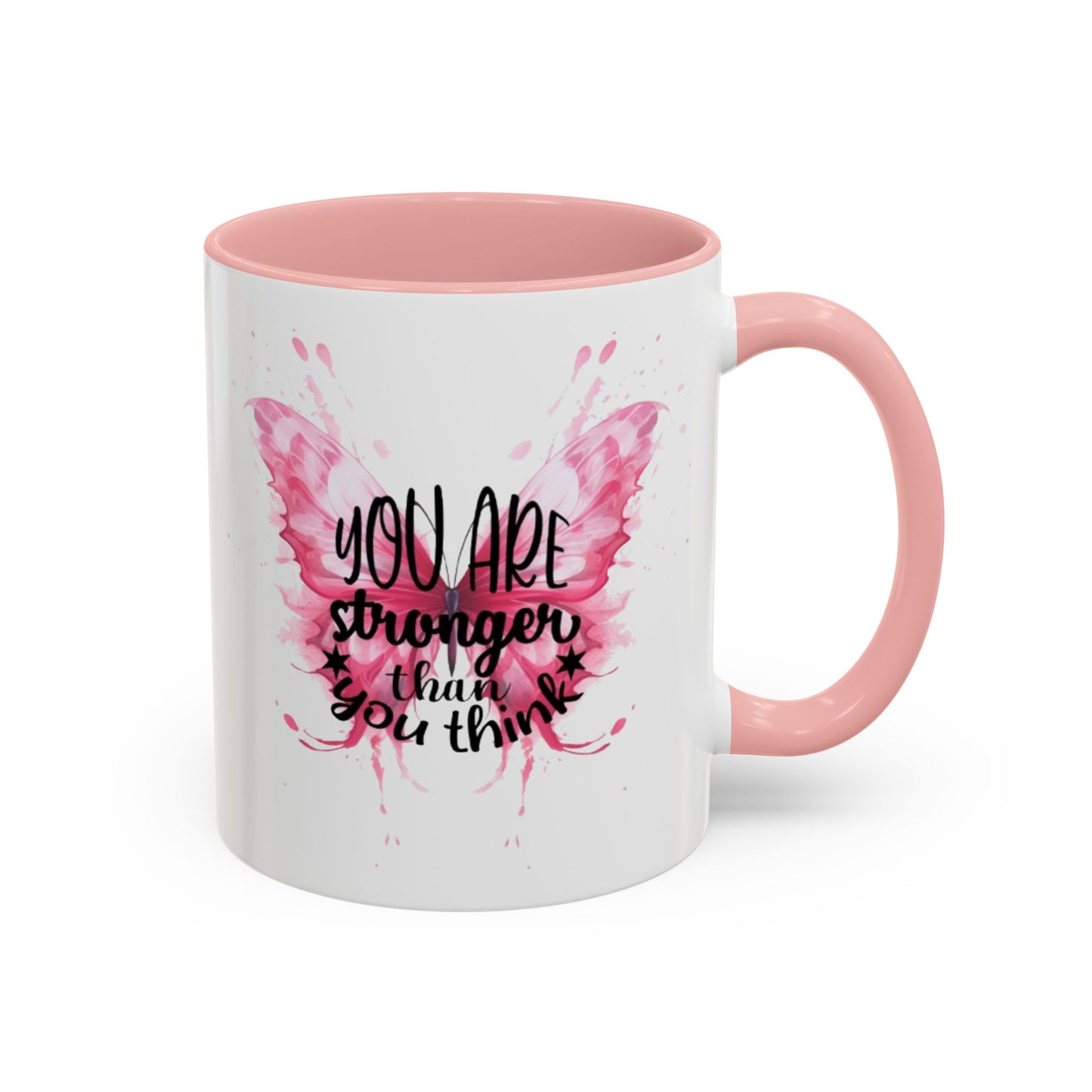 Inspirational Butterfly Coffee Mug, Empowerment Gift, Motivational Drinkware, Self-Care Mug, Butterfly Decor, Pink Mug