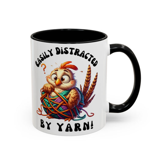 Whimsical Yarn Lover's Coffee Mug – Perfect Gift for Crafters, Crafting Enthusiasts, Cozy Home Decor, Fun Accent Mug