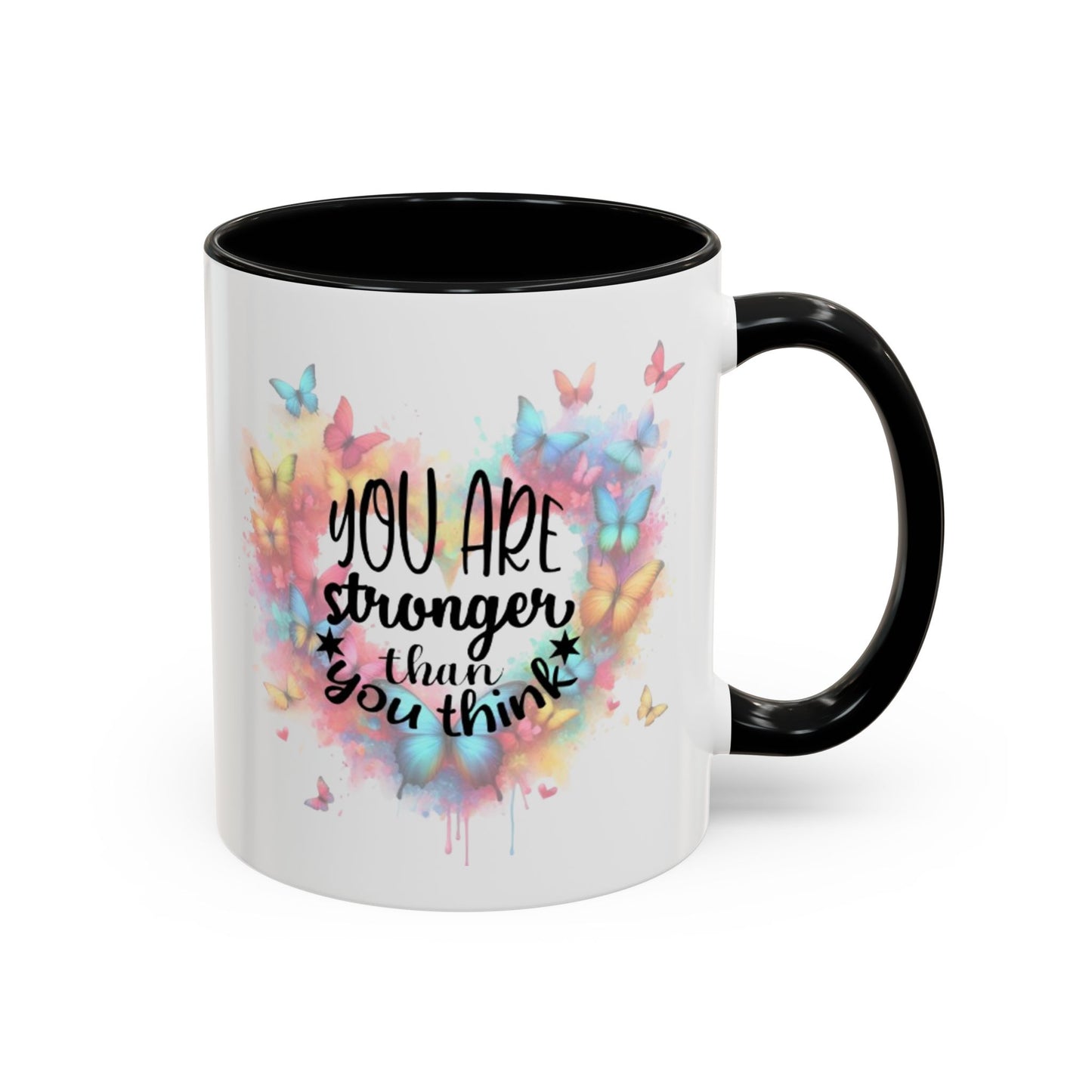 Inspirational Butterfly Coffee Mug, Motivational Gift for Friends, Colorful Mug for Tea Lover, Positive Affirmation, Self-Care Sip
