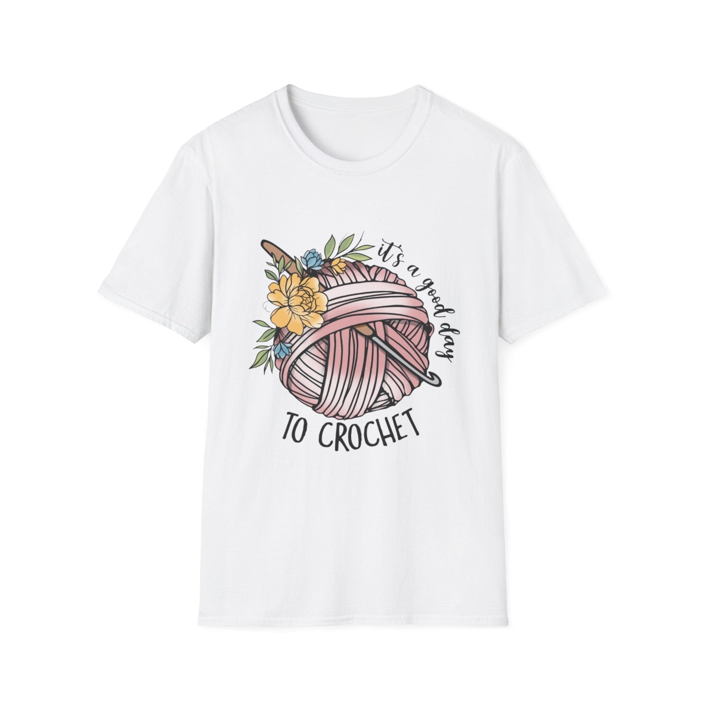 Crochet Lover's Unisex Softstyle T-Shirt - Perfect Gift for Crafters, Summer Tee, Handmade Art Apparel, Yarn Enthusiasts, Crochet Day!