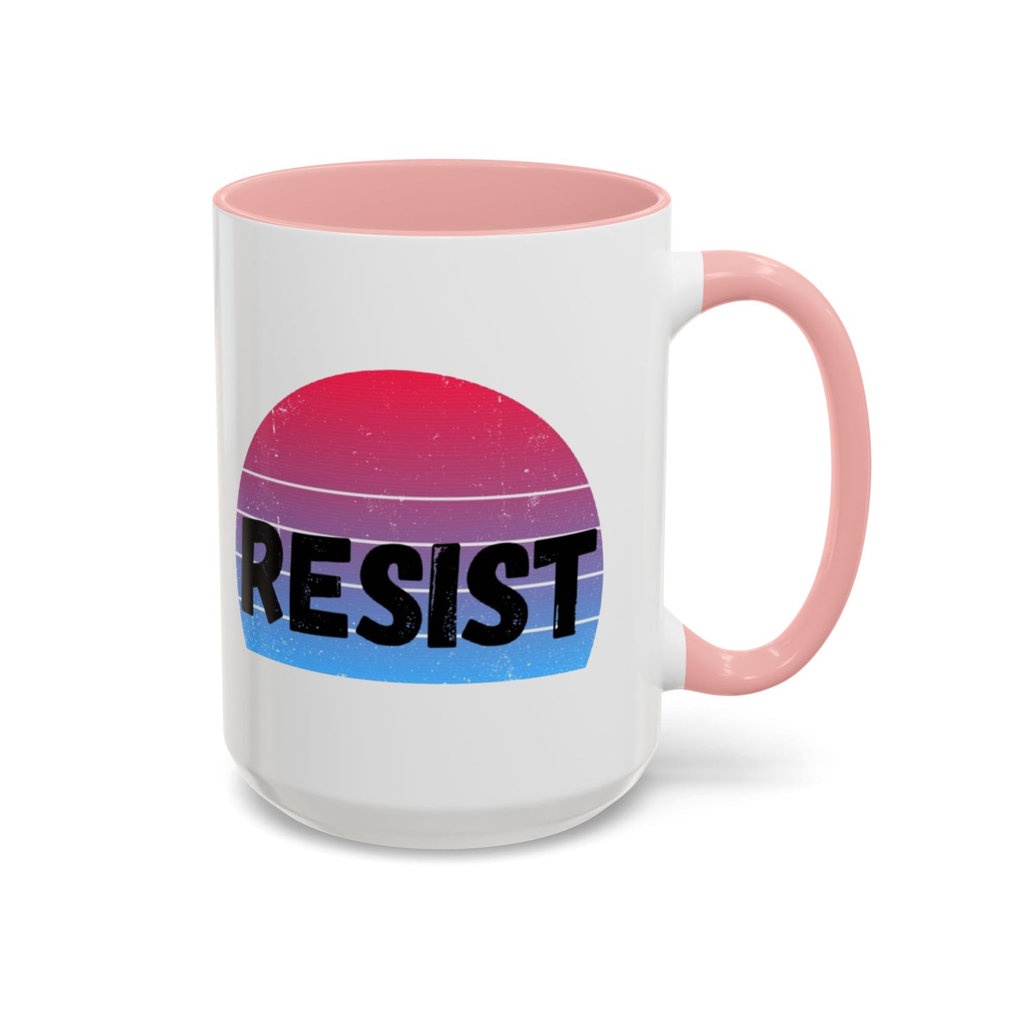 Colorful Resist Coffee Mug, Motivational Mug for Empowerment, Perfect Gift for Activists, Inspirational Kitchenware, 11oz 15oz