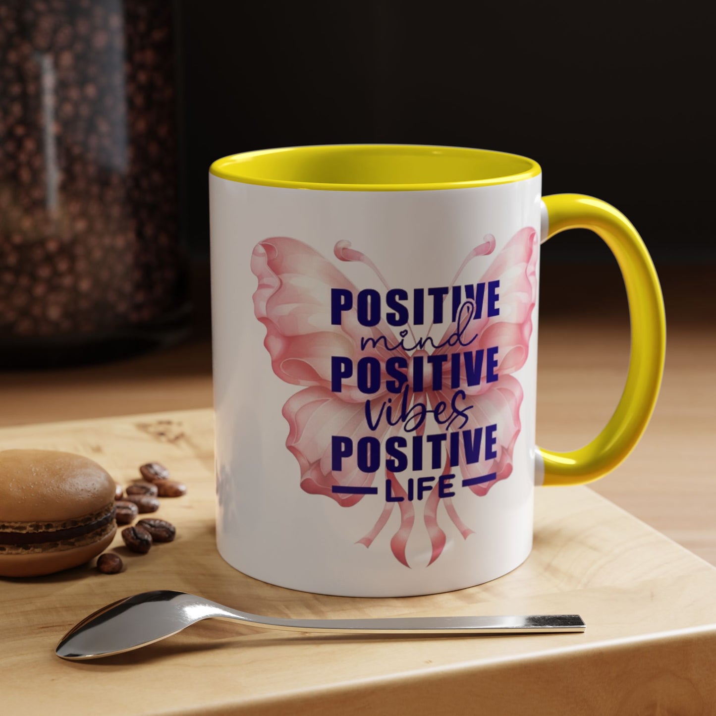 Positive Vibes Coffee Mug, Inspirational Mug, Motivational Mug for Home Office, Gift for Friends, Encouragement Cup, Positive Mind Decor