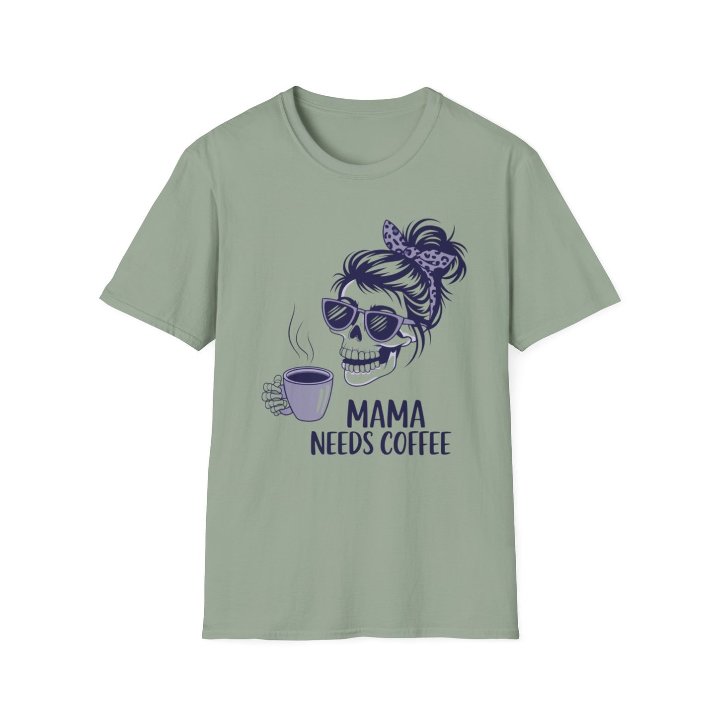 Mama Needs Coffee Unisex Softstyle T-Shirt - Fun Casual Tee for Coffee Lovers