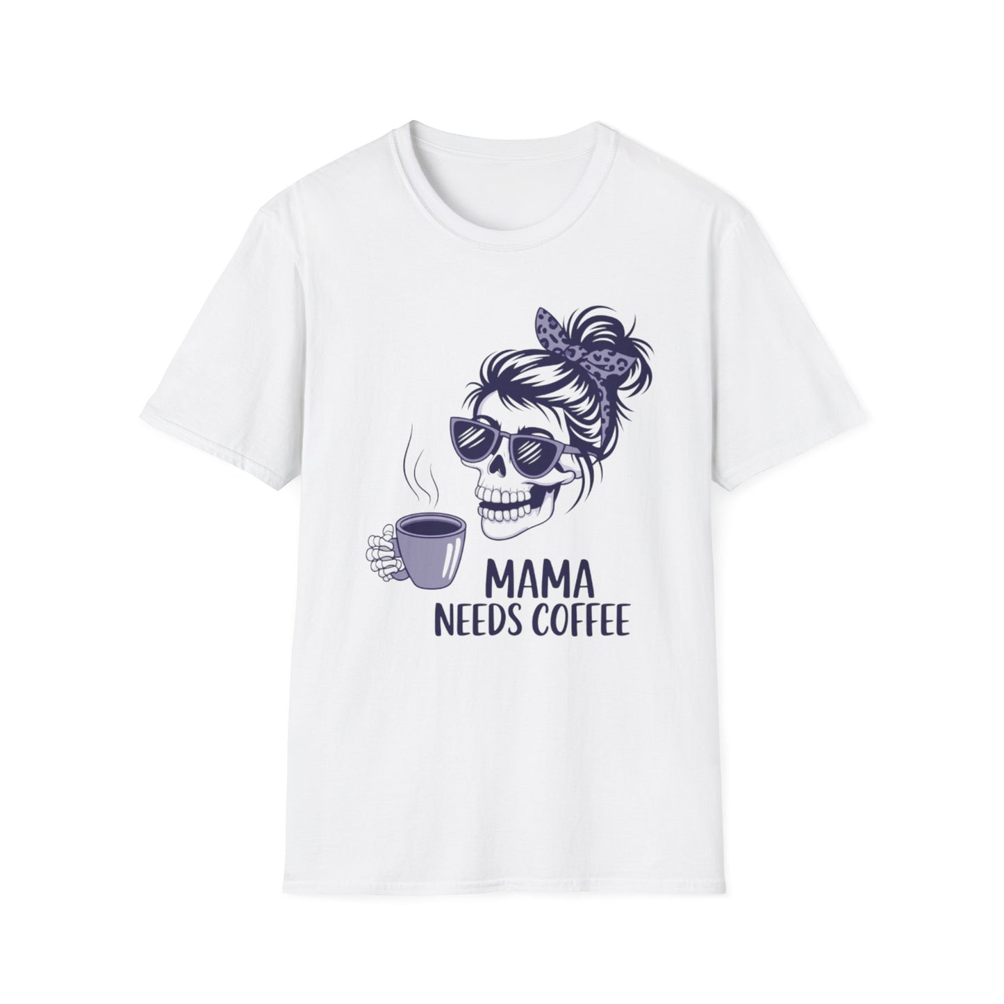 Mama Needs Coffee Unisex Softstyle T-Shirt - Fun Casual Tee for Coffee Lovers