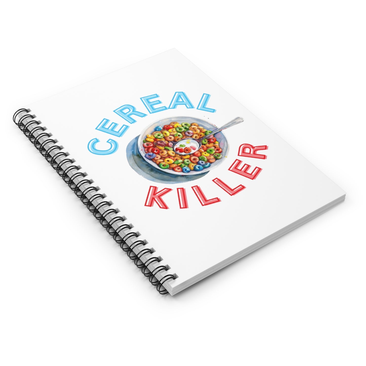 Cereal Killer Spiral Notebook - Fun Gift for Foodies, Journaling, School Supplies, Quirky Stationery, Unique Note-taking