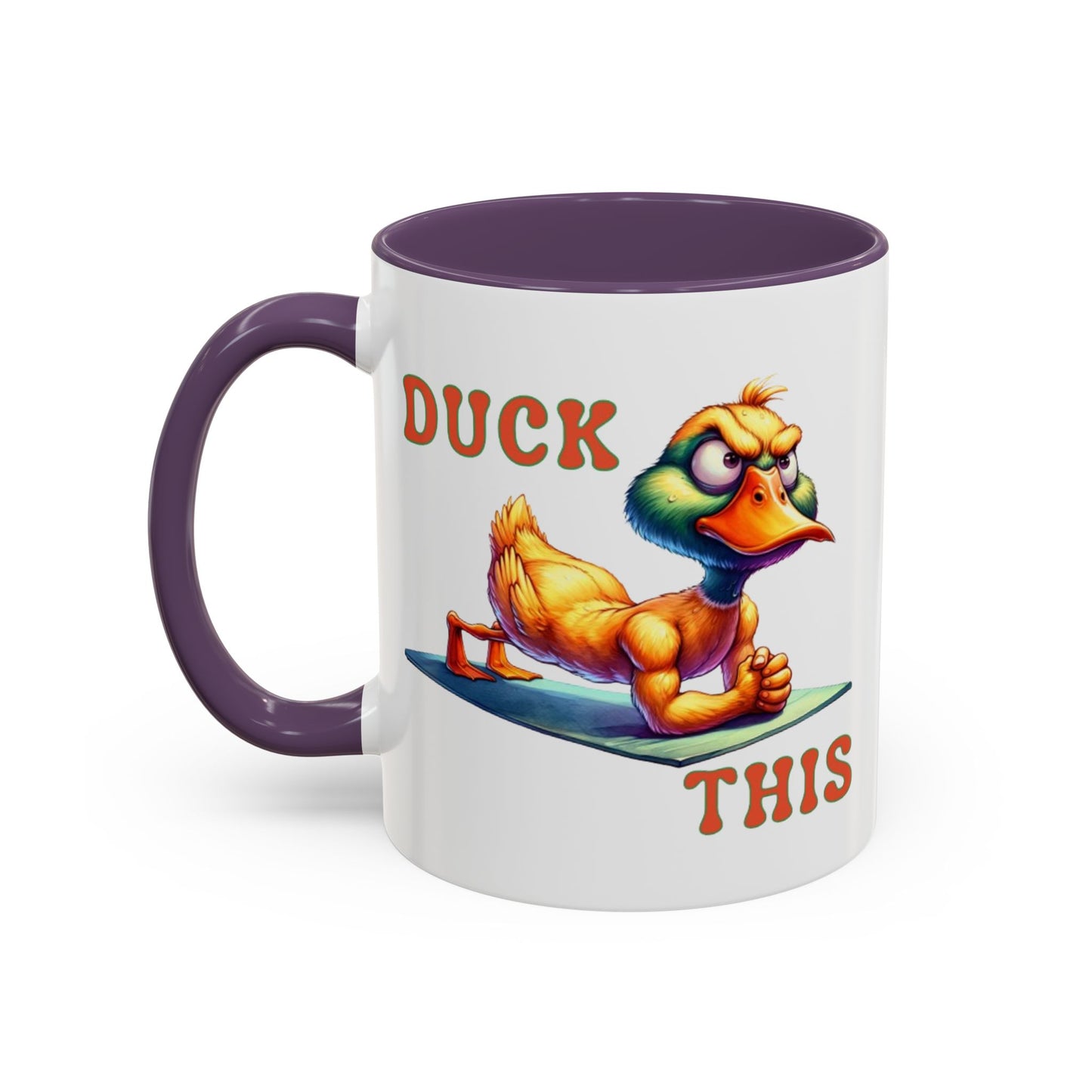 Quirky Duck Yoga Mug - Funny Coffee Cup for Yoga Lovers, Gift for Friends, Exercise Motivation, Duck This Mug
