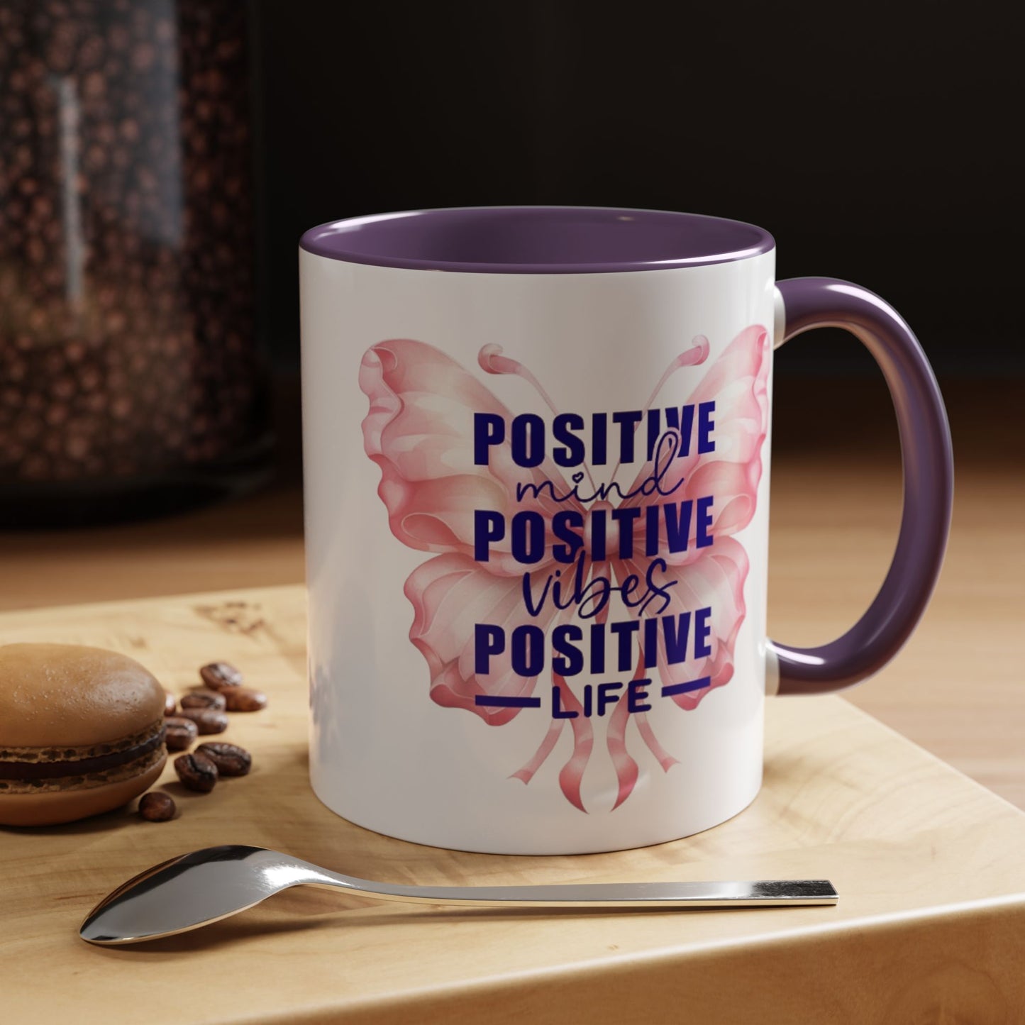 Positive Vibes Coffee Mug, Inspirational Mug, Motivational Mug for Home Office, Gift for Friends, Encouragement Cup, Positive Mind Decor