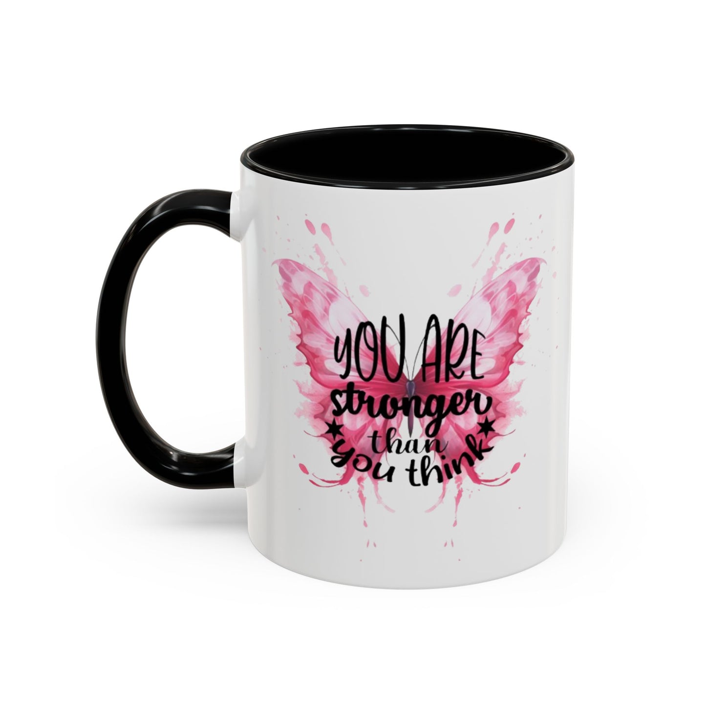 Inspirational Butterfly Coffee Mug, Empowerment Gift, Motivational Drinkware, Self-Care Mug, Butterfly Decor, Pink Mug