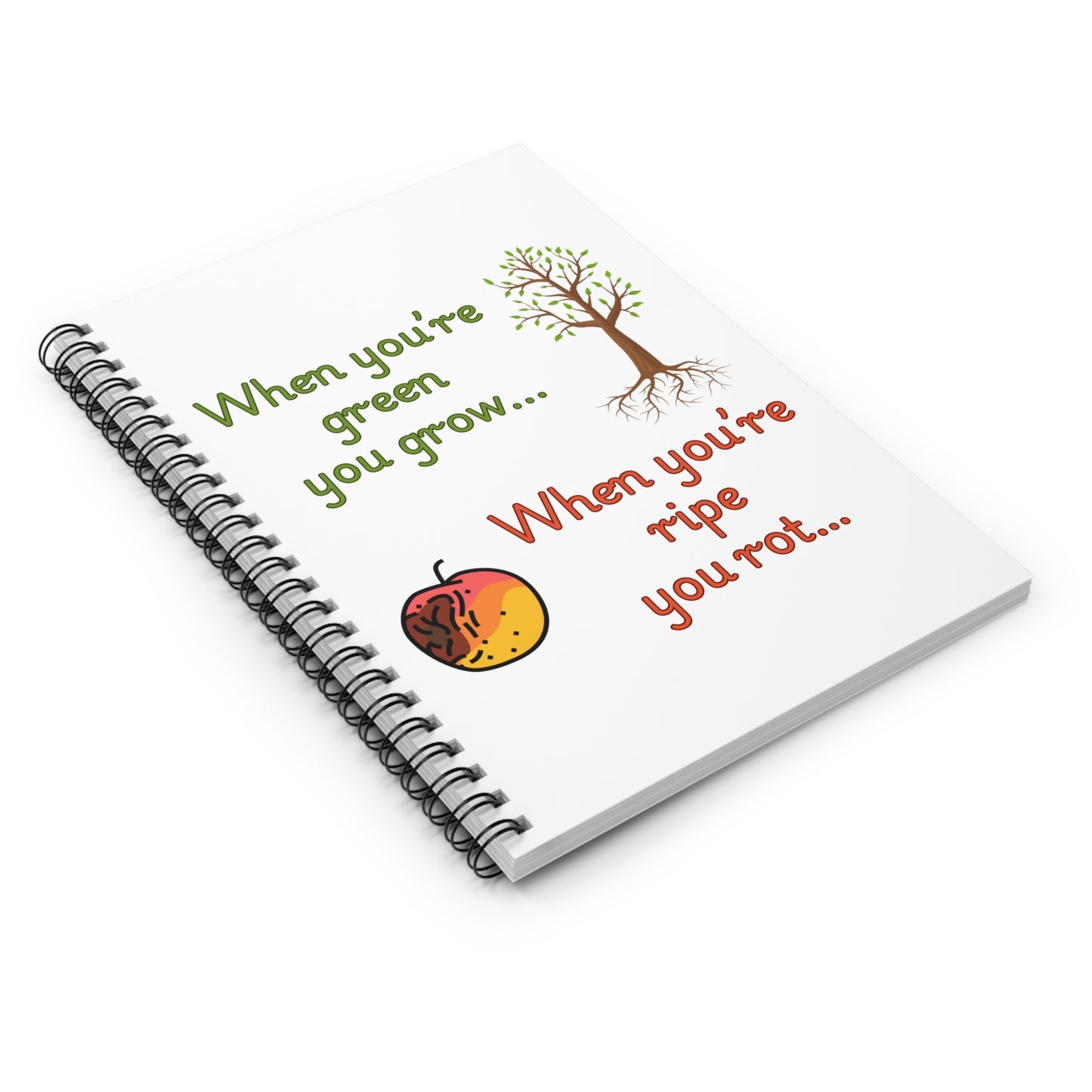 Copy of Whimsical Growth Spiral Notebook - Inspirational Journal, Gift for Students, Eco-Friendly Stationery, Writing Planner, Back to School