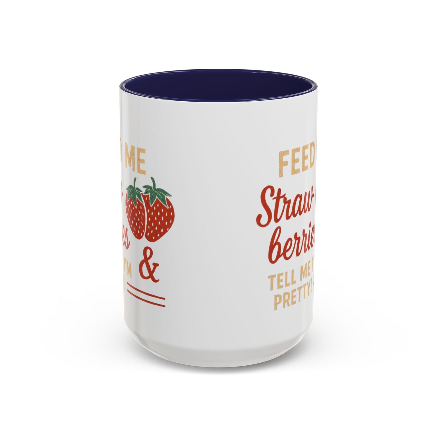 Cute Strawberry Themed Accent Coffee Mug - Perfect for Gifts, Home, Kitchen, Birthday, Fun Quotes