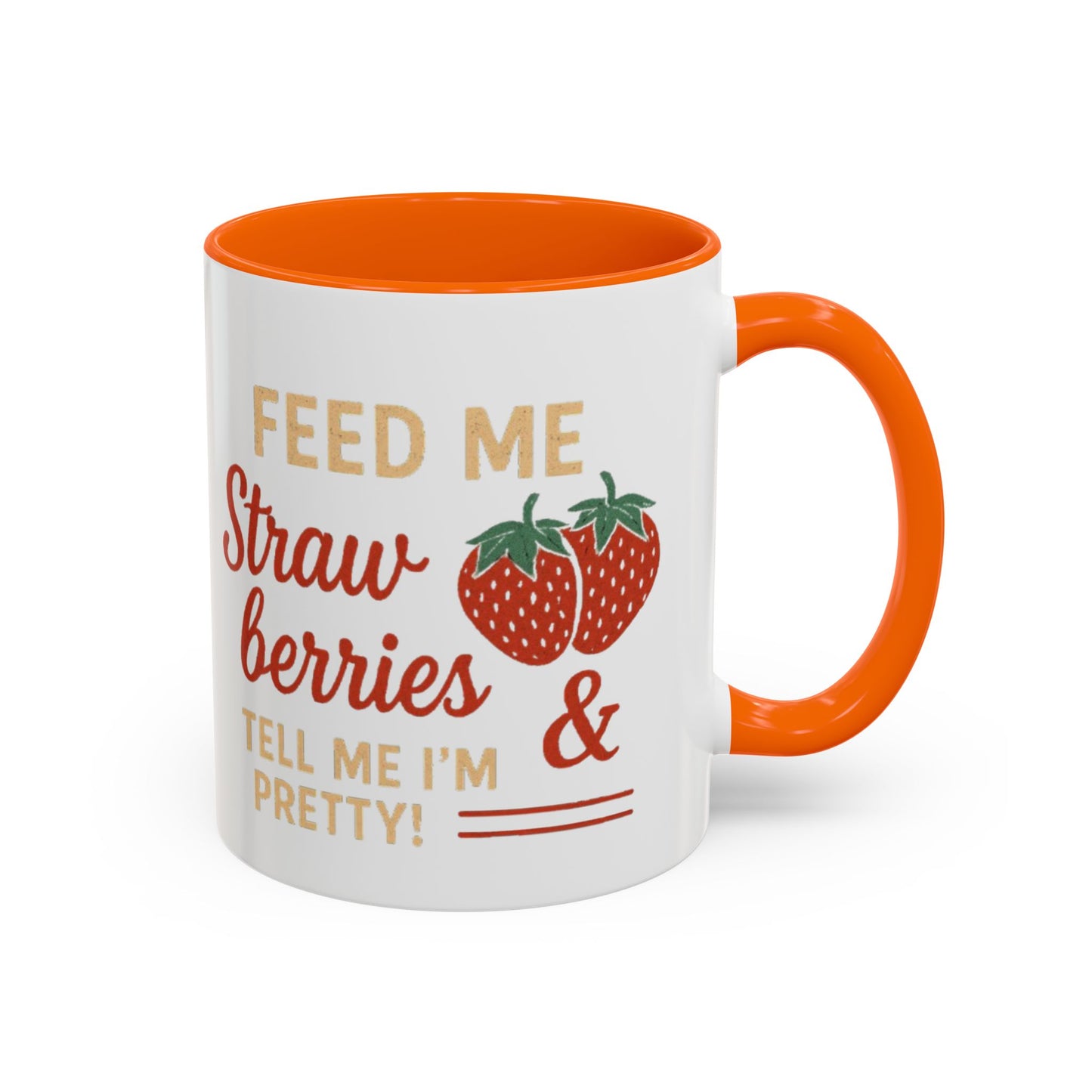 Cute Strawberry Themed Accent Coffee Mug - Perfect for Gifts, Home, Kitchen, Birthday, Fun Quotes