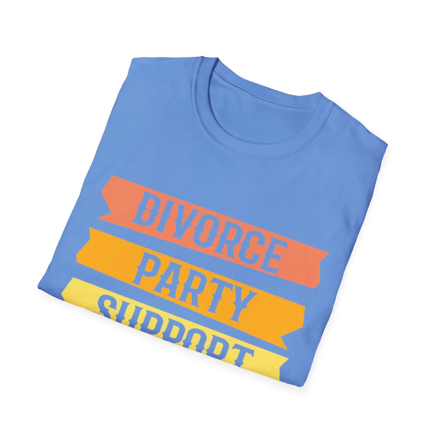 Divorce Party Support Crew T-Shirt | Unisex Softstyle Tee for Celebrating New Beginnings